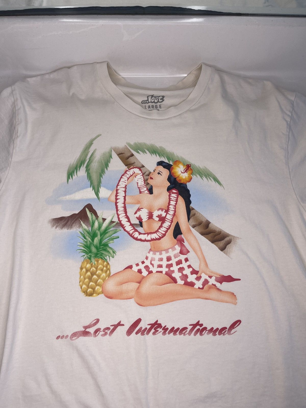 Other Lost Cream Tee with Tropical Graphic Size US L / EU 52-54 / 3 - 2 Thumbnail