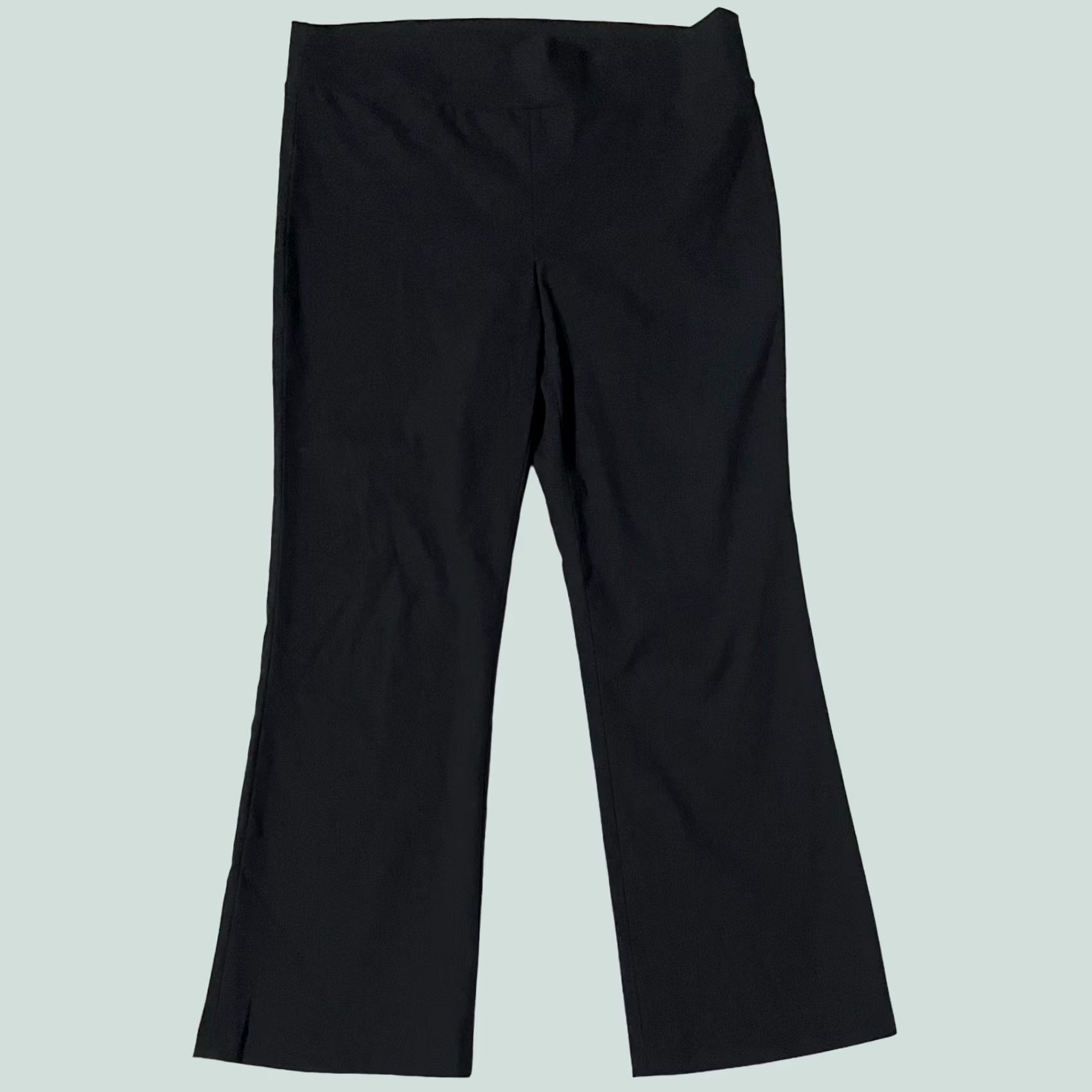 Vintage Fitzroy & Willa Pants Women’s Black Pull On Cotton Stretch Size L Size 36" / US 14 / IT 50 - 1 Thumbnail