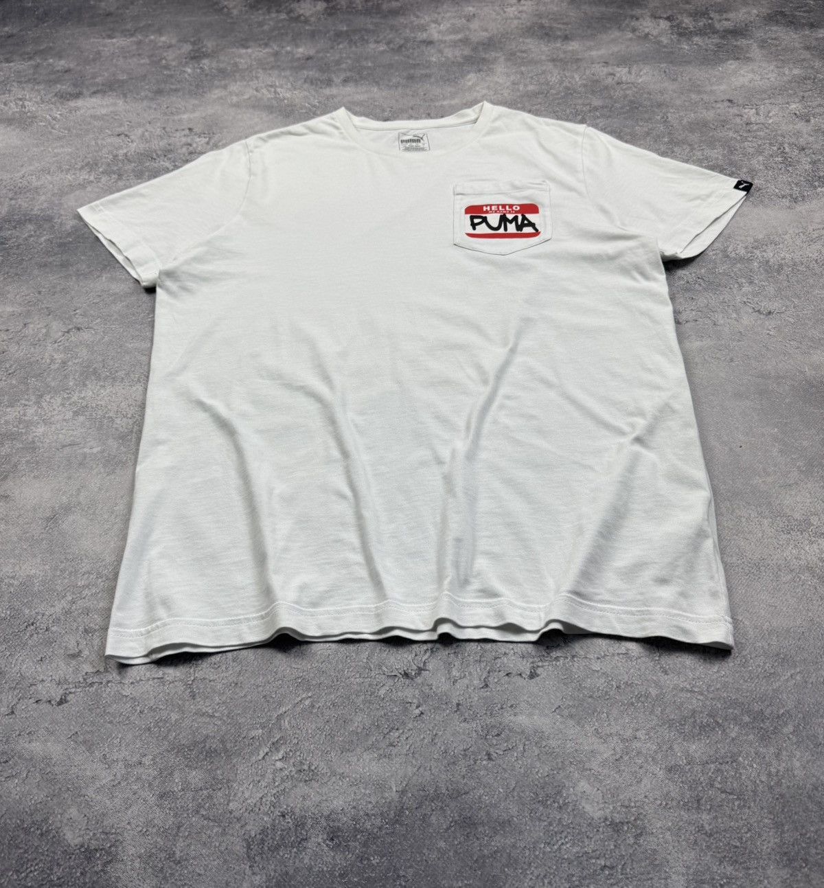 Puma Vetements Style Puma White Pocket Logo T- Shirt Mens Tee Size US L / EU 52-54 / 3 - 9 Thumbnail