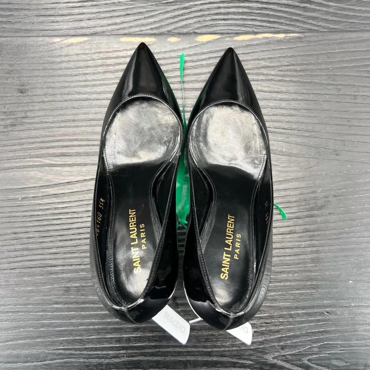 Yves Saint Laurent YSL Opyum Black & Gold Heels Women 35.5 Tried On Size US 5 / IT 35 - 7 Thumbnail