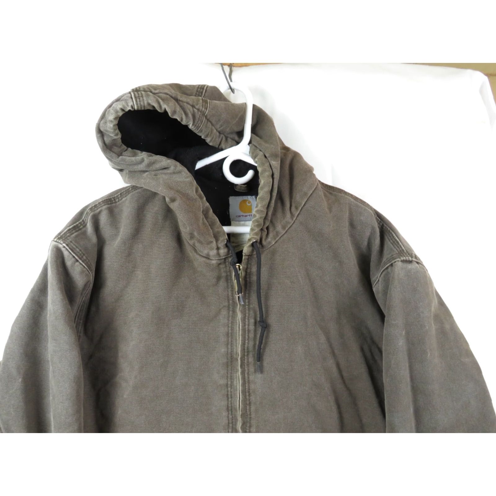 Carhartt VINTAGE Carhartt Hooded Chore Jacket Coat 2XL Brown Canvas Workwear Casual Mens Jacket Size US XXL / EU 58 / 5 - 3 Thumbnail