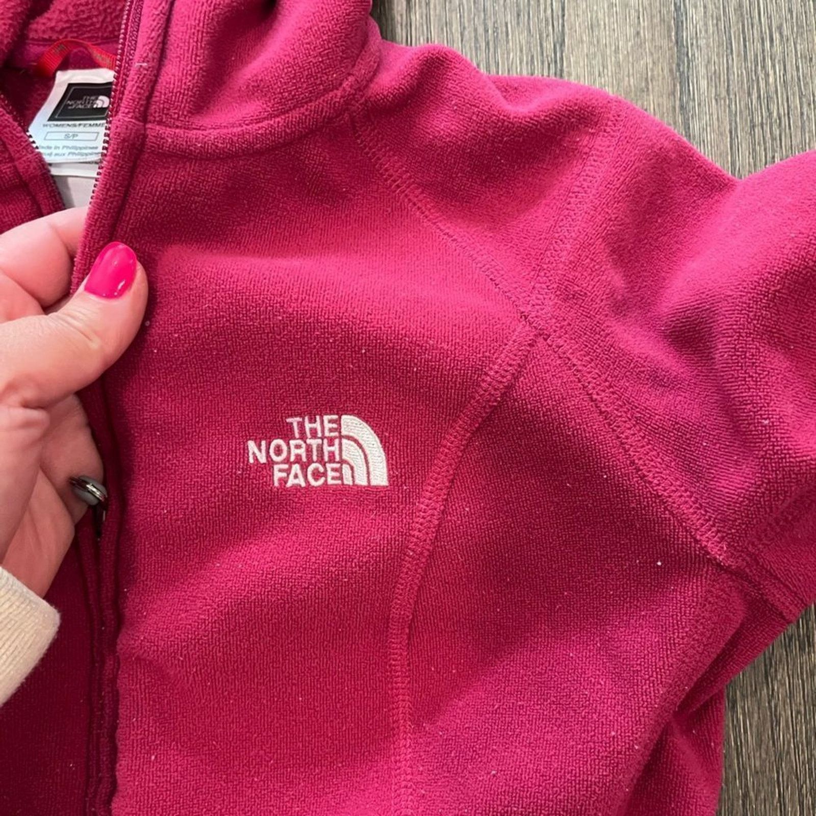 The North Face The North Face Magenta Knit Zip Up Hoodie Jacket Size S Size S / US 4 / IT 40 - 4 Thumbnail