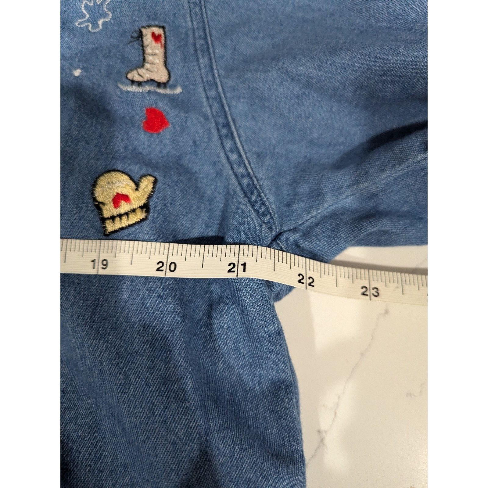 Other Vintage Carolina Colours Jean Button-Up Shirt Winter Holiday Size M / US 6-8 / IT 42-44 - 4 Thumbnail