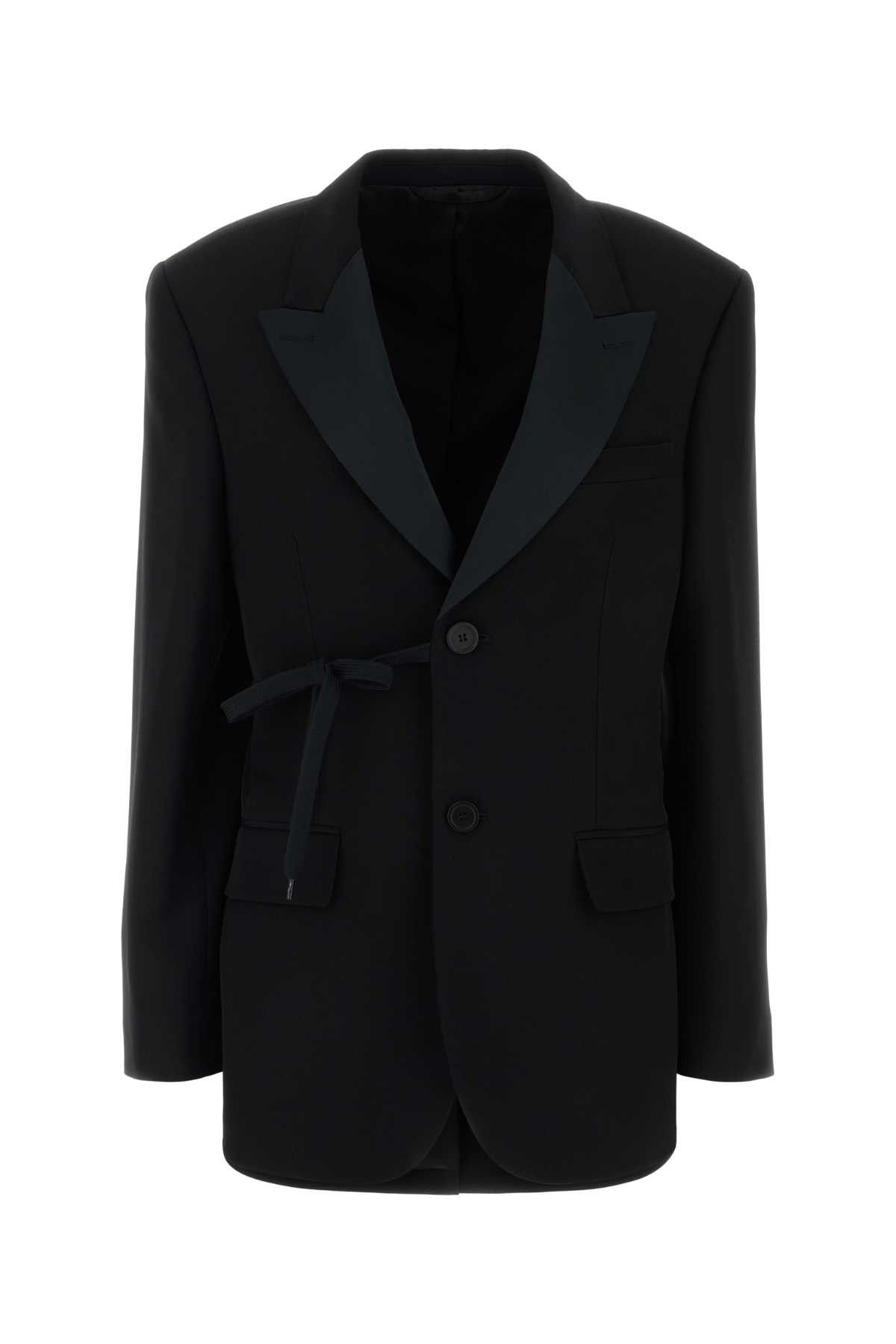 Balenciaga Black Wool Blazer Size S / US 4 / IT 40 - 1 Thumbnail