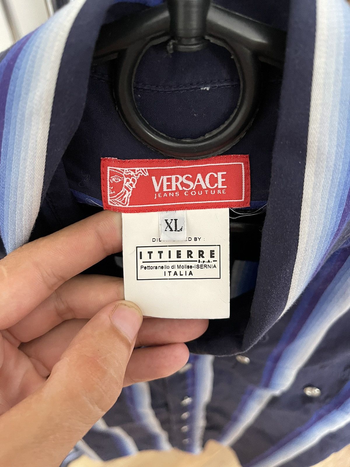 Versace Jeans Couture Versace Jeans Couture Vintage Shirt Button Up Striped 90s Size US XL / EU 56 / 4 - 9 Thumbnail