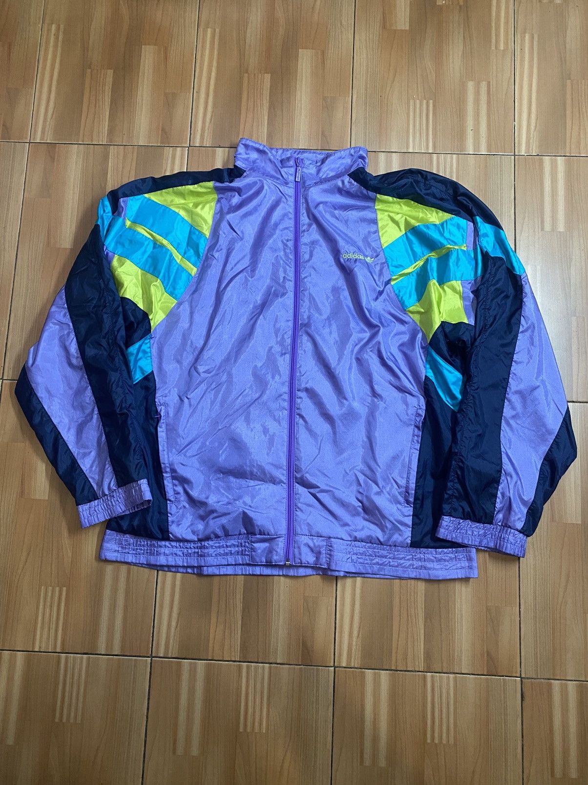 Adidas Vintage Adidas Violet Nylon Jacket F192 Size US XL / EU 56 / 4 - 1 Thumbnail
