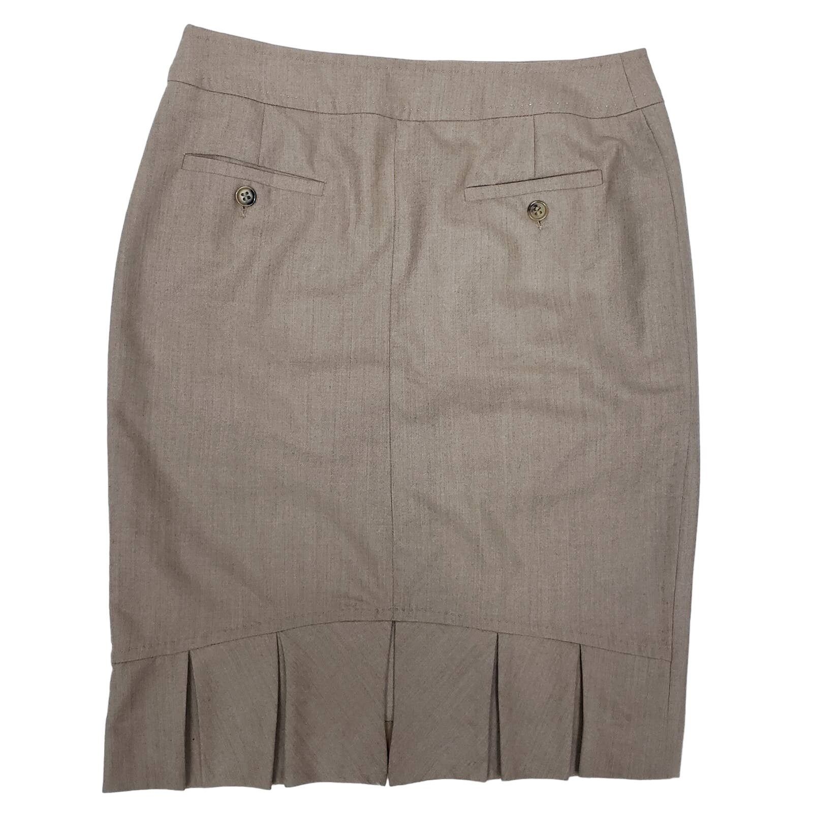 Max Mara Max Mara Made in Italy Woolmark Pleated back Pencil Skirt 2 Size 26" / US 2 / IT 38 - 4 Thumbnail