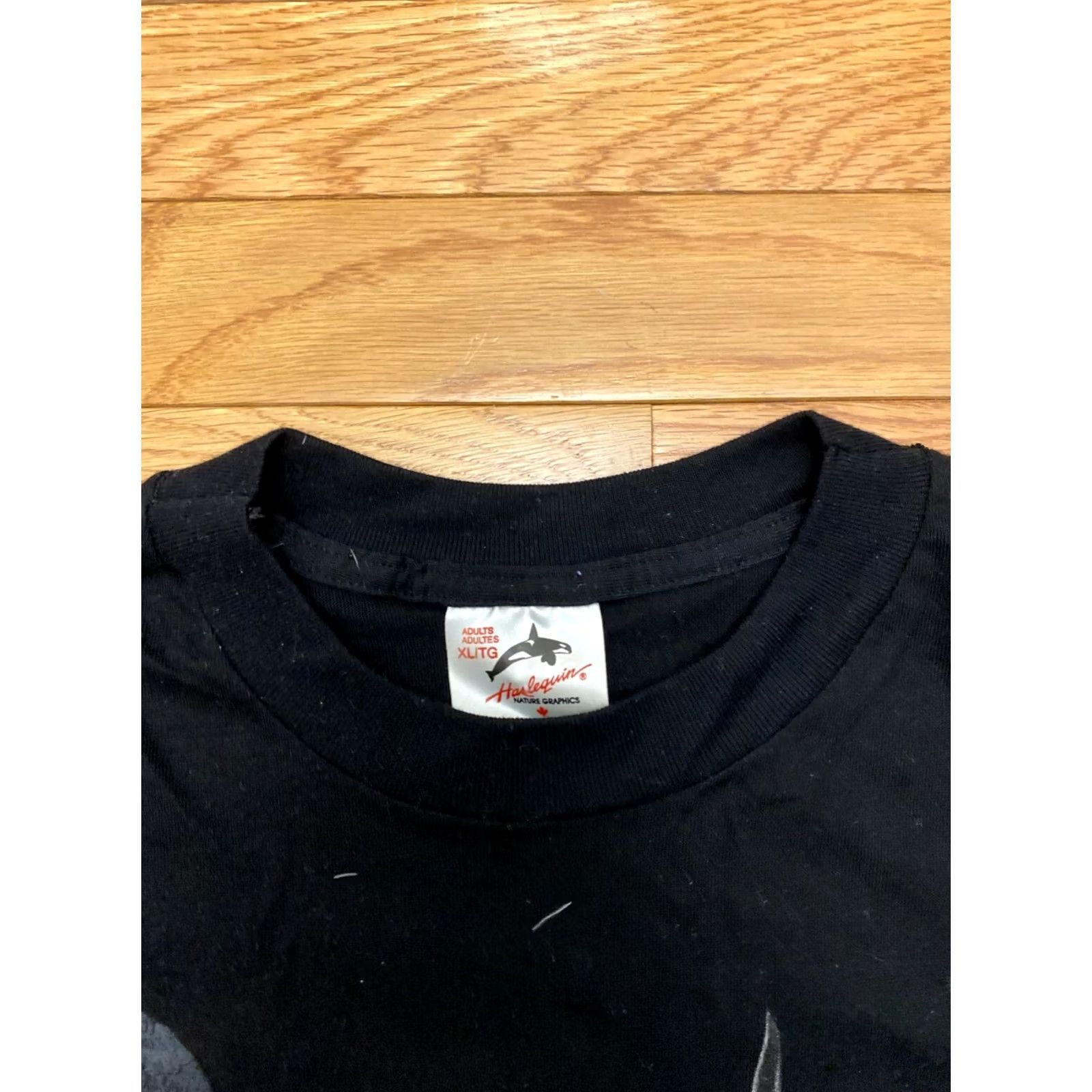 Vintage VINTAGE Harlequin T-Shirt Black XL Crew Neck Unisex Adults 1990s Bear Grizzly Wildlife 90s Whistler BC USA Made Size US XL / EU 56 / 4 - 3 Thumbnail