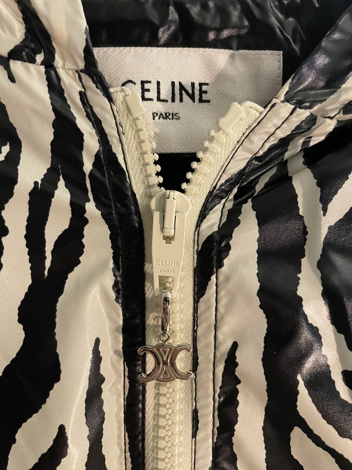 Celine Celine Blouson Jacket Nylon black and Zebra Size US S / EU 44-46 / 1 - 4 Thumbnail