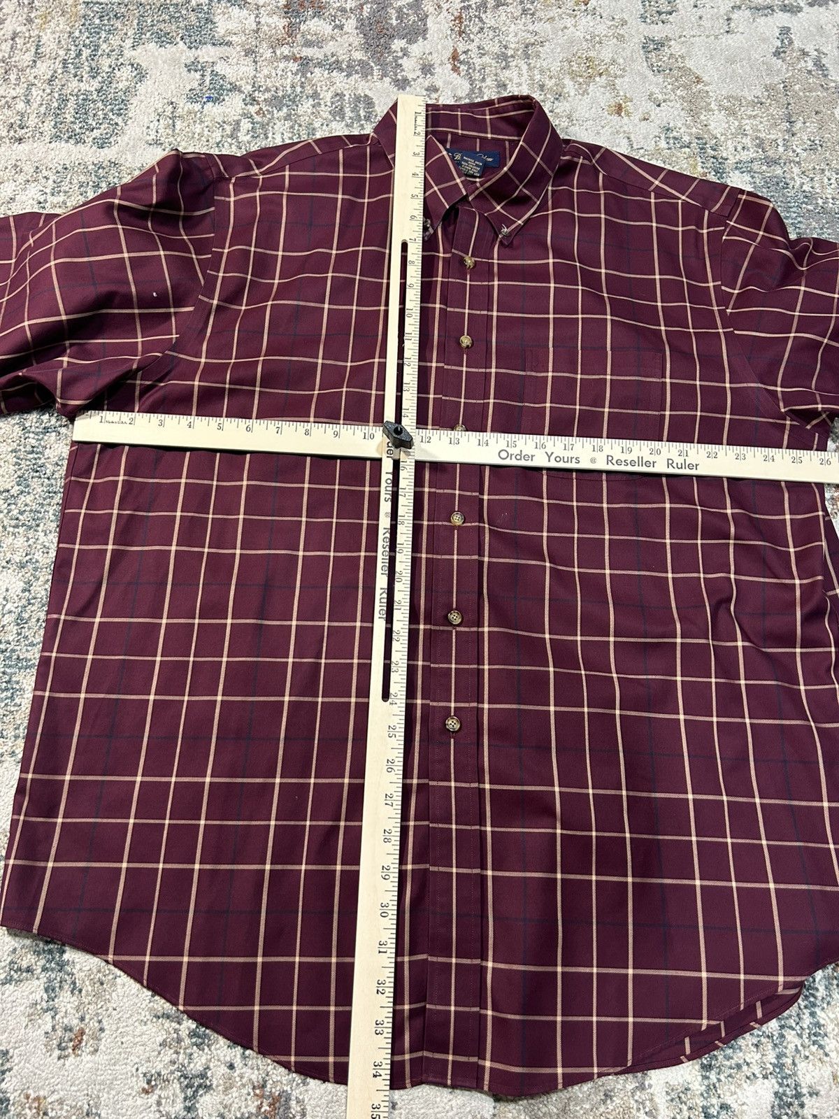 Brooks Brothers Brooks Bothers Plaid Maroon Button-Up Shirt Size US XL / EU 56 / 4 - 3 Thumbnail