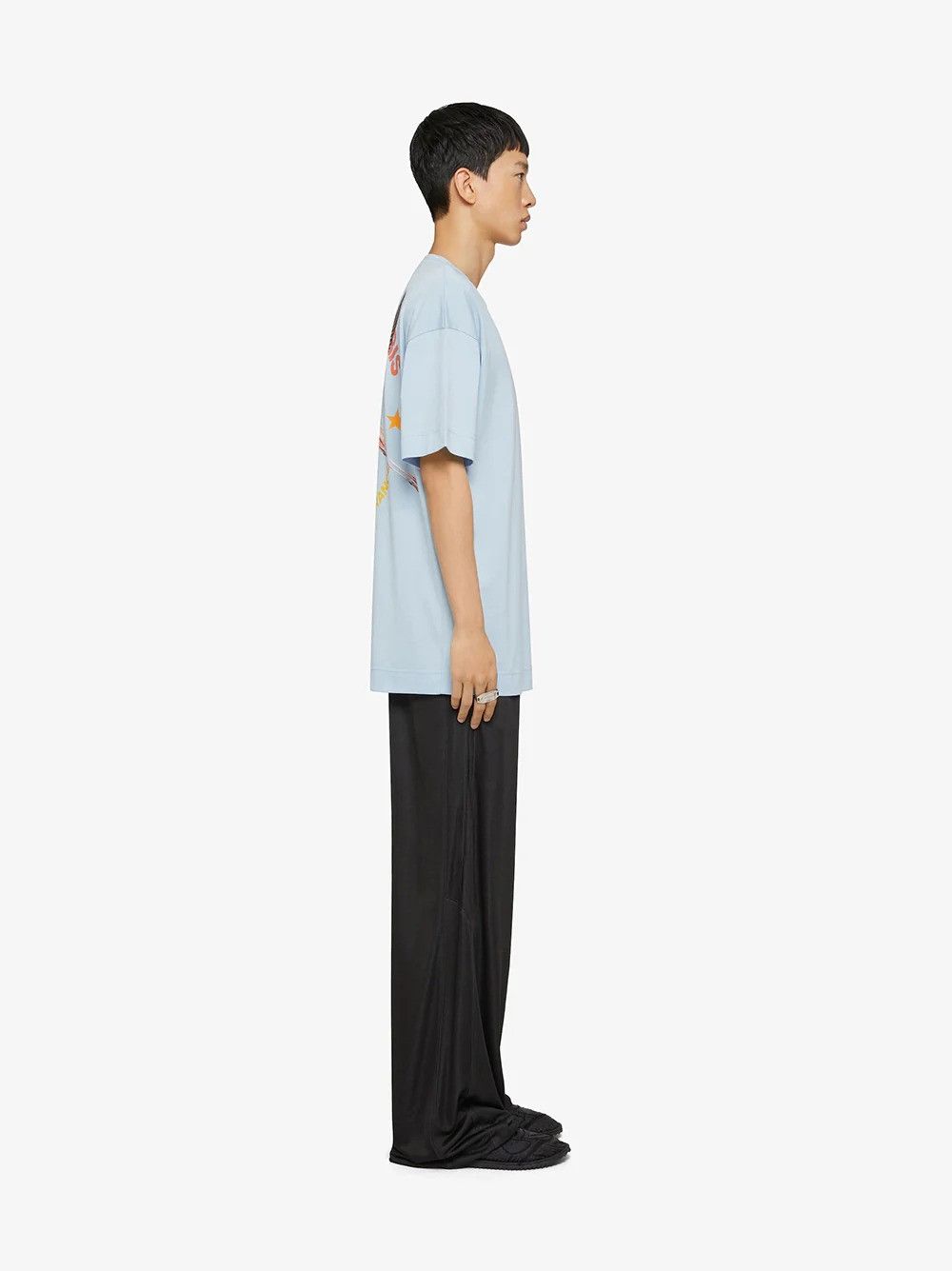 Givenchy Light Blue Embroidered 4G Flamingo Print Oversized T-Shirt Size US M / EU 48-50 / 2 - 4 Thumbnail