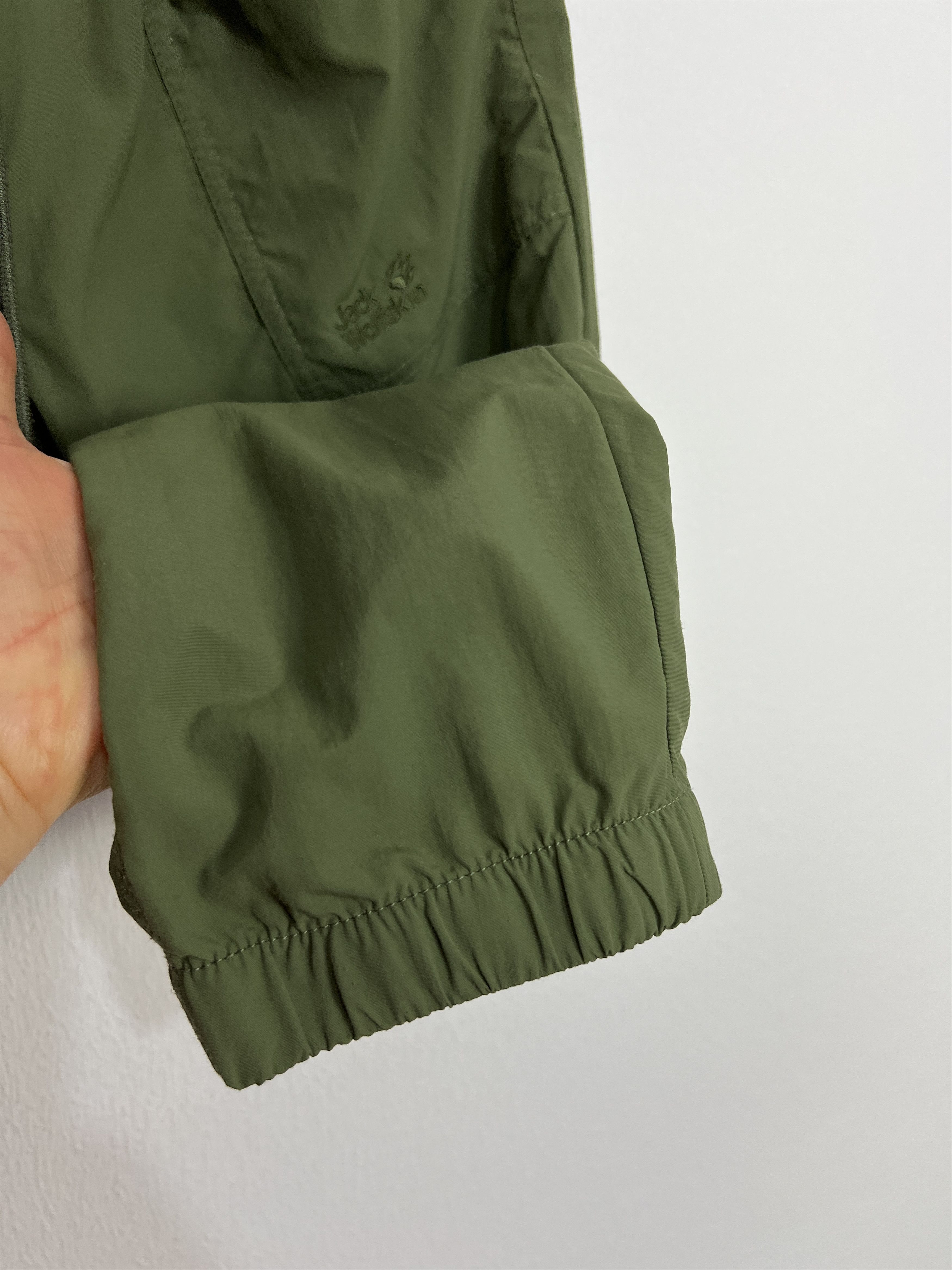 Jack Wolfskin Outdoors Women Hiking Pants Green Khaki Windbreaker Rare XL Size 36" / US 14 / IT 50 - 4 Thumbnail