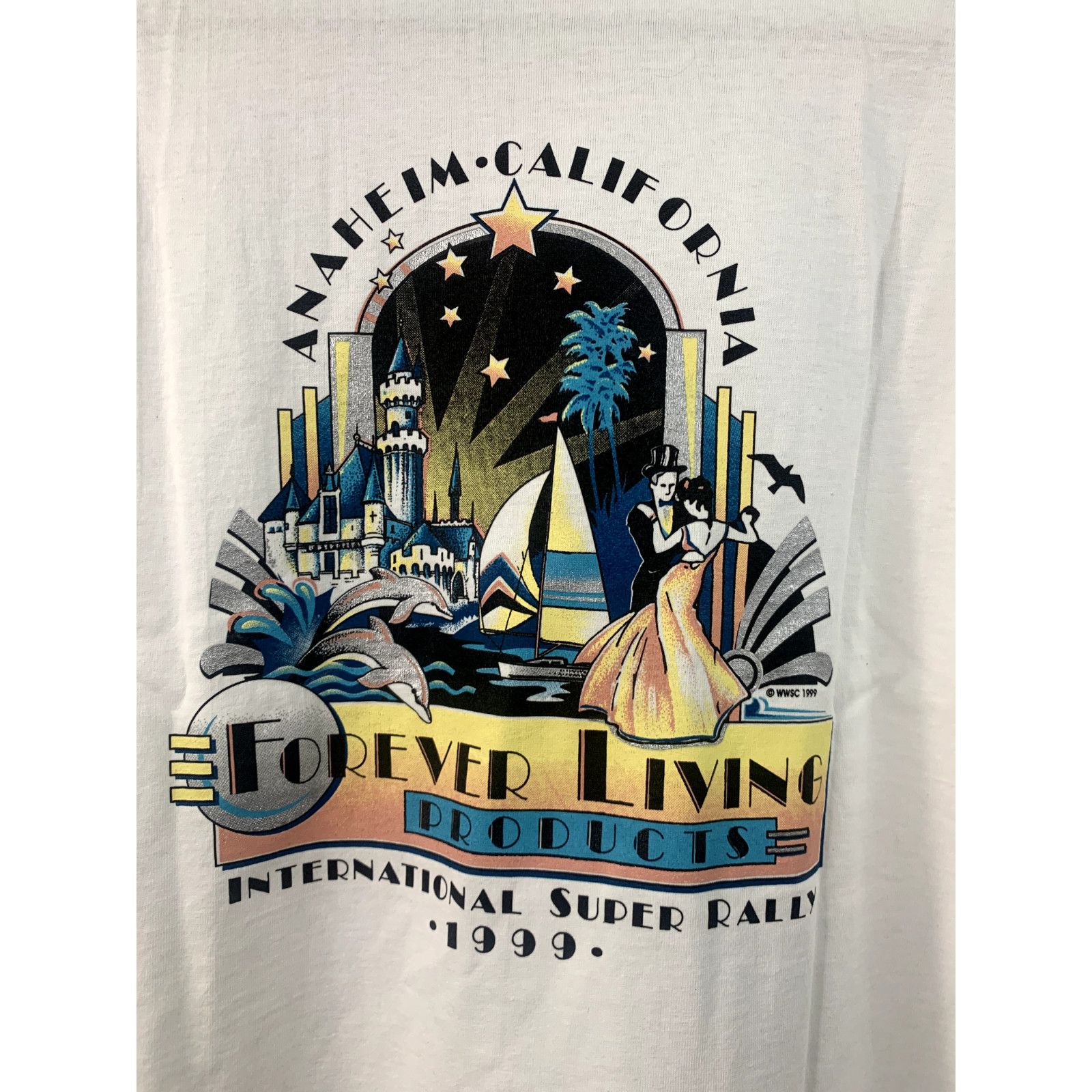Jerzees Vintage Promo Shirt Anaheim California White Large Tee Size US L / EU 52-54 / 3 - 7 Thumbnail