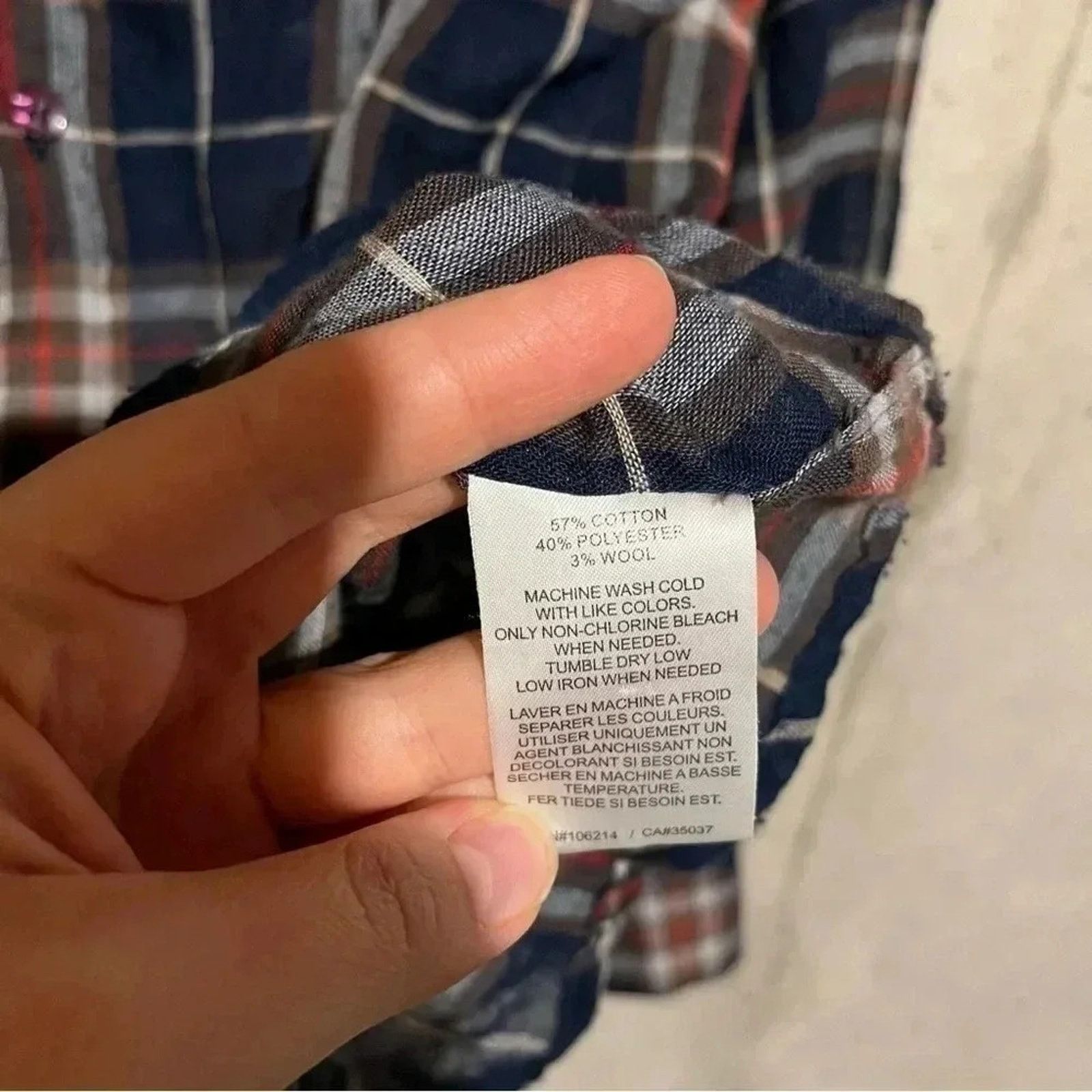Other Joe’s Jeans ‘The Shirt’ Navy Plaid Lightweight Unisex Sz XS Size XS / US 0-2 / IT 36-38 - 4 Thumbnail
