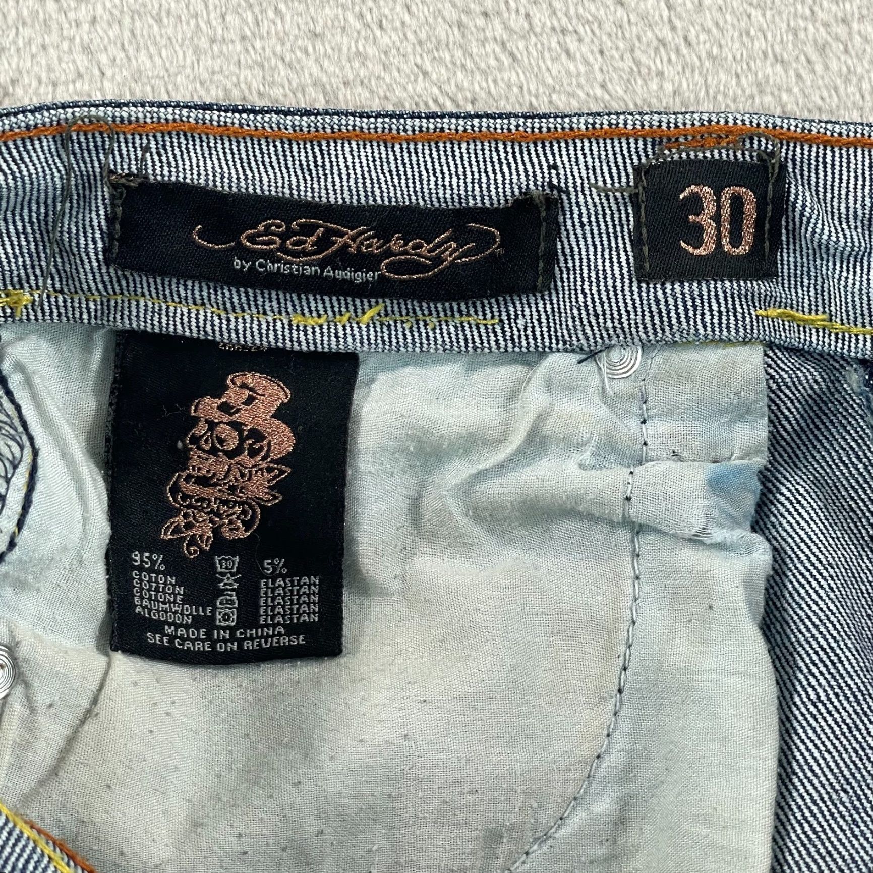 Ed Hardy Vintage Ed Hardy Tiger Embroidered Jeans Women 32x34 Slim Fit Blue Ed Hardy Tiger Jeans Women 32x34 Slim Fit Blue Vintage Size 24" / US 00 / IT 34 - 3 Thumbnail