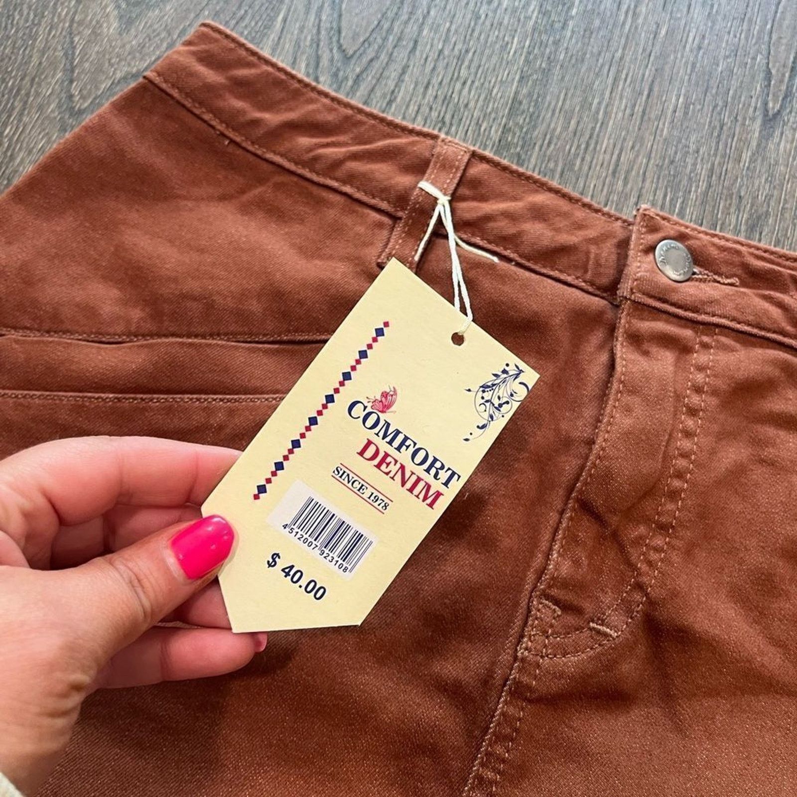 Vintage NWT Comfort Denim Mini Skirt Belted Size 9/10 Size 32" / US 10 / IT 46 - 6 Thumbnail