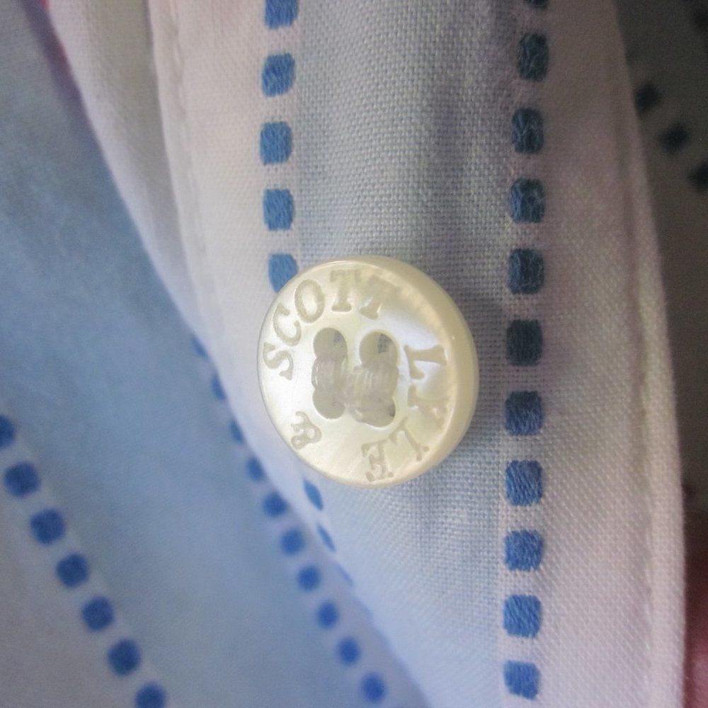Lyle & Scott Lyle & Scott Scotland Golf Blouse XS Button Up Shirt Blue & White Size XS / US 0-2 / IT 36-38 - 7 Thumbnail