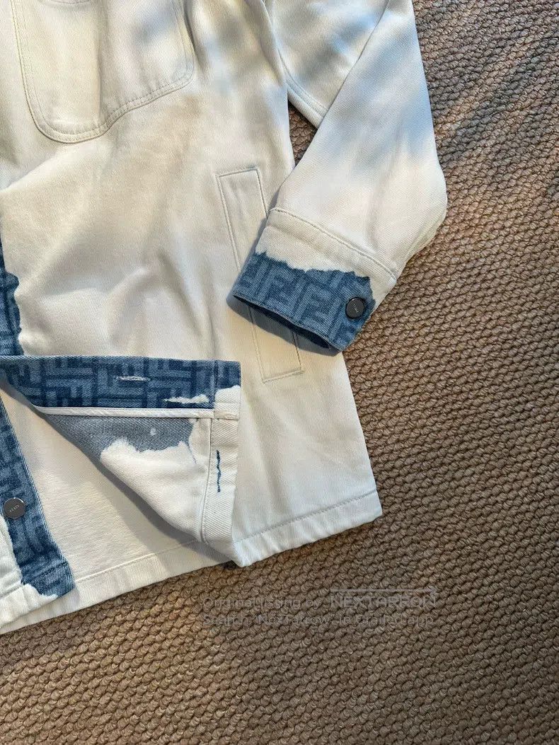 Fendi Fendi SS24 Logo Gradient Effect Point Collar Snap Denim Ja Size US S / EU 44-46 / 1 - 3 Thumbnail