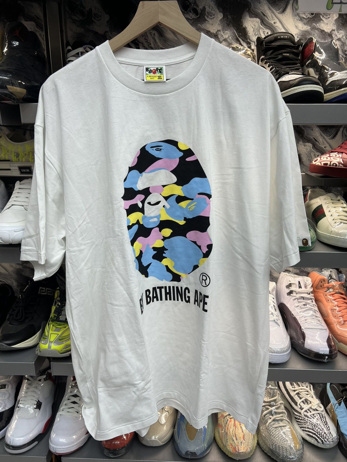 Bape Bape New Multi Camo Big Ape Head Tee Size US XXL / EU 58 / 5 - 1 Thumbnail