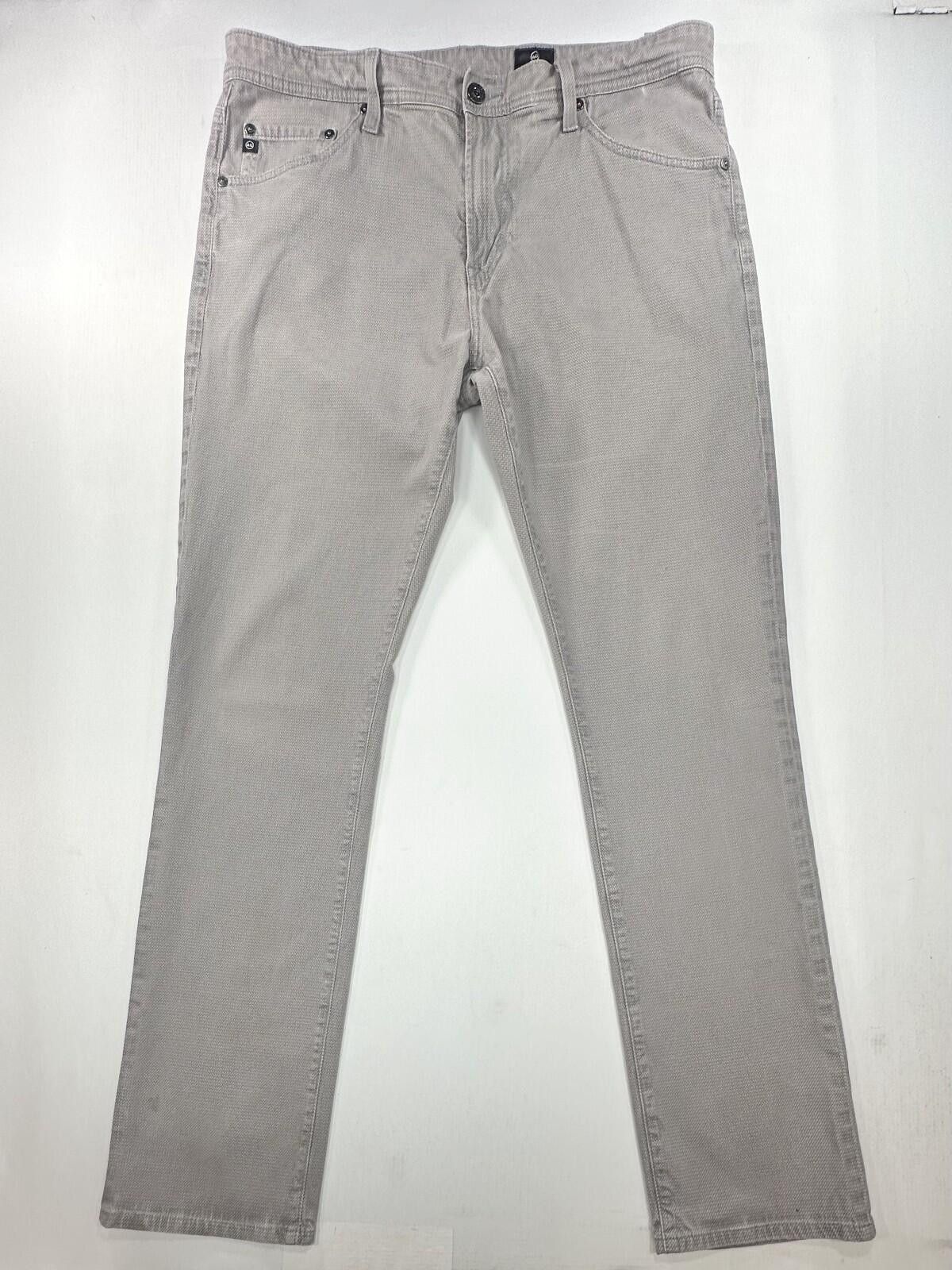 AG Adriano Goldschmied Adriano Goldschmeid Slim Straight Chinos Gray Mens 36/34 Size US 36 / EU 52 - 1 Thumbnail