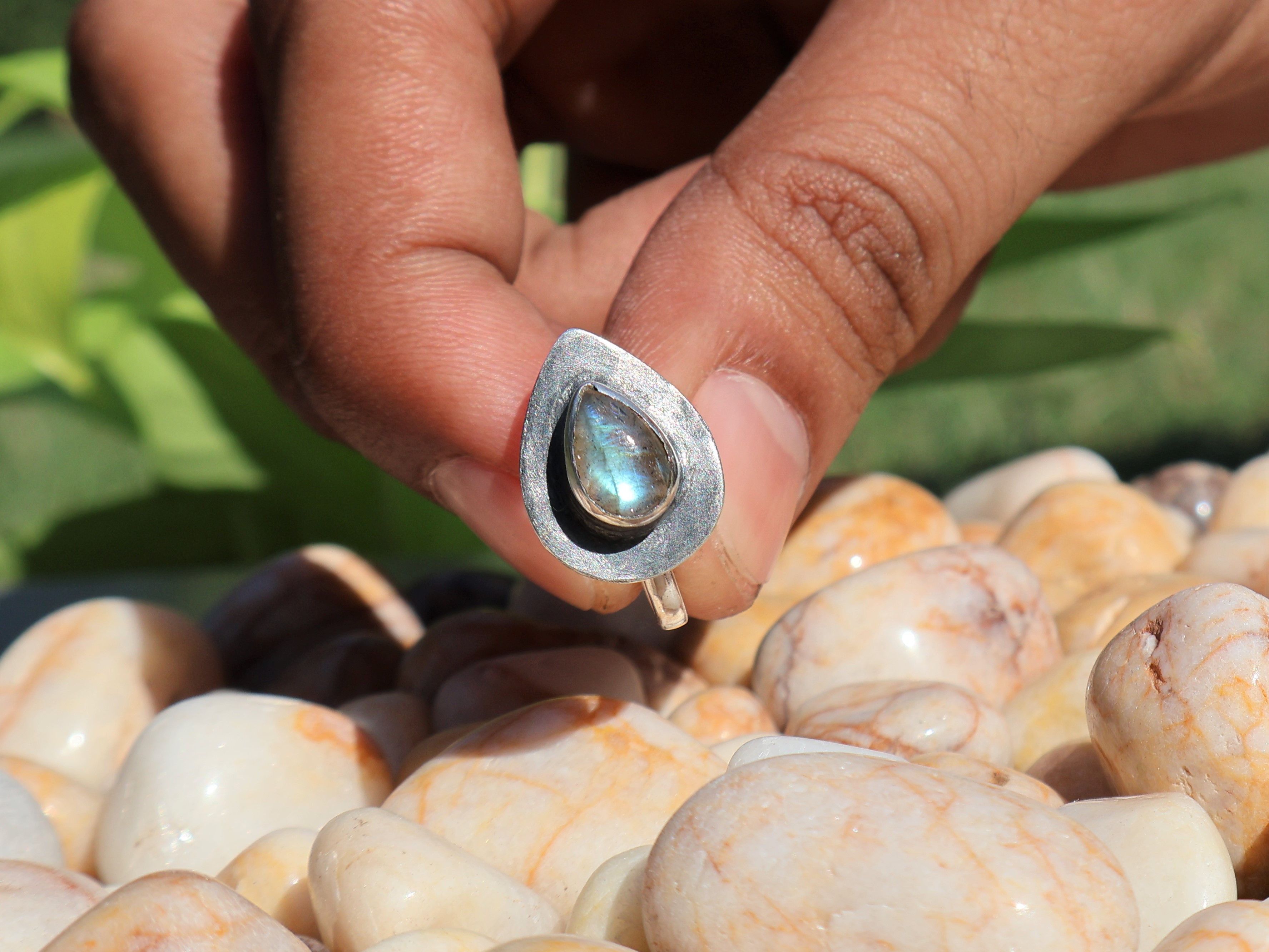 Handmade Labradorite Ring, Handmade Women Ring, 925 Sterling Silver Size ONE SIZE - 8 Thumbnail