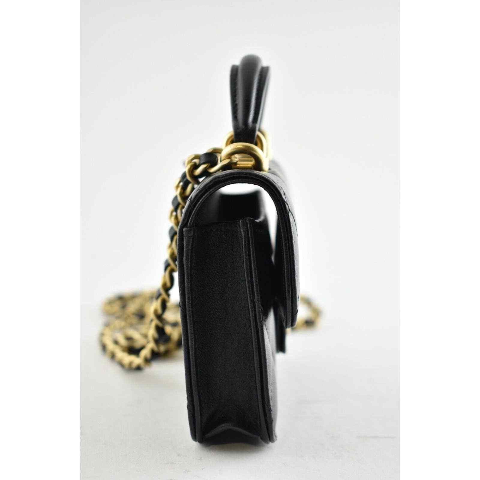 Chanel Chanel Coin Purse With Chain Gold Handle Crossbody Bag Size ONE SIZE - 8 Thumbnail