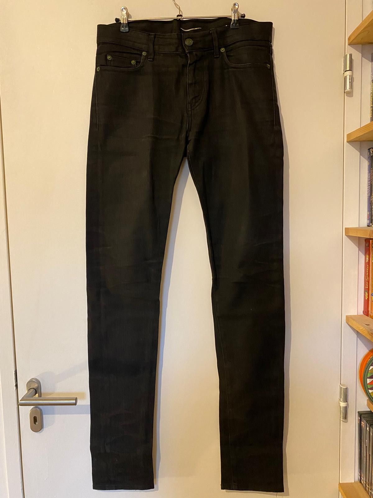 Saint Laurent Paris Black Skinny Jeans (Hedi Slimane Era) Size US 31 - 1 Thumbnail