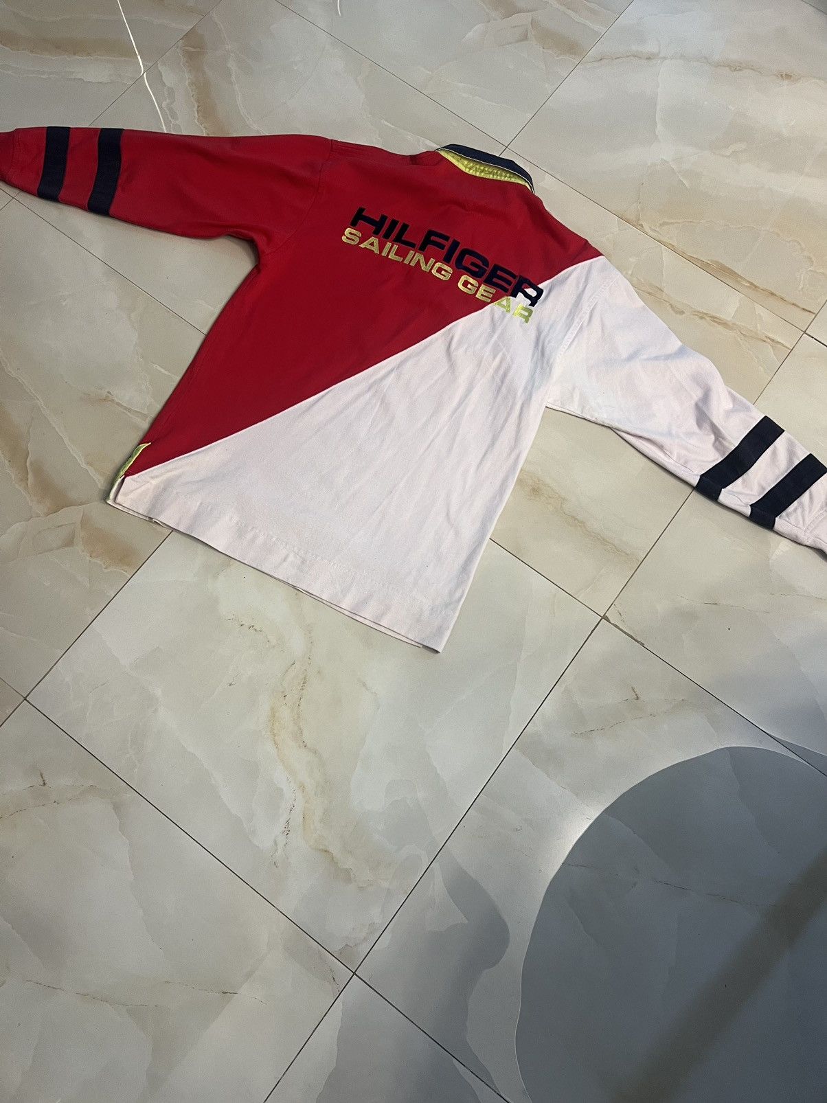Tommy Hilfiger Vintage 90s Tommy Hilfiger Long-Sleeve Rugby Polo Size US M / EU 48-50 / 2 - 3 Thumbnail
