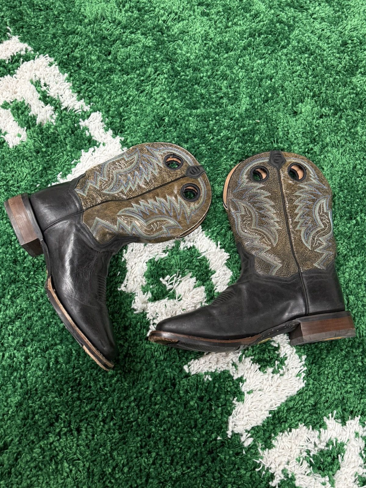 Dan Post Dan Post Embroidered Leather Black Square Toe Cowboy Boot 11 Size US 11 / EU 44 - 6 Thumbnail