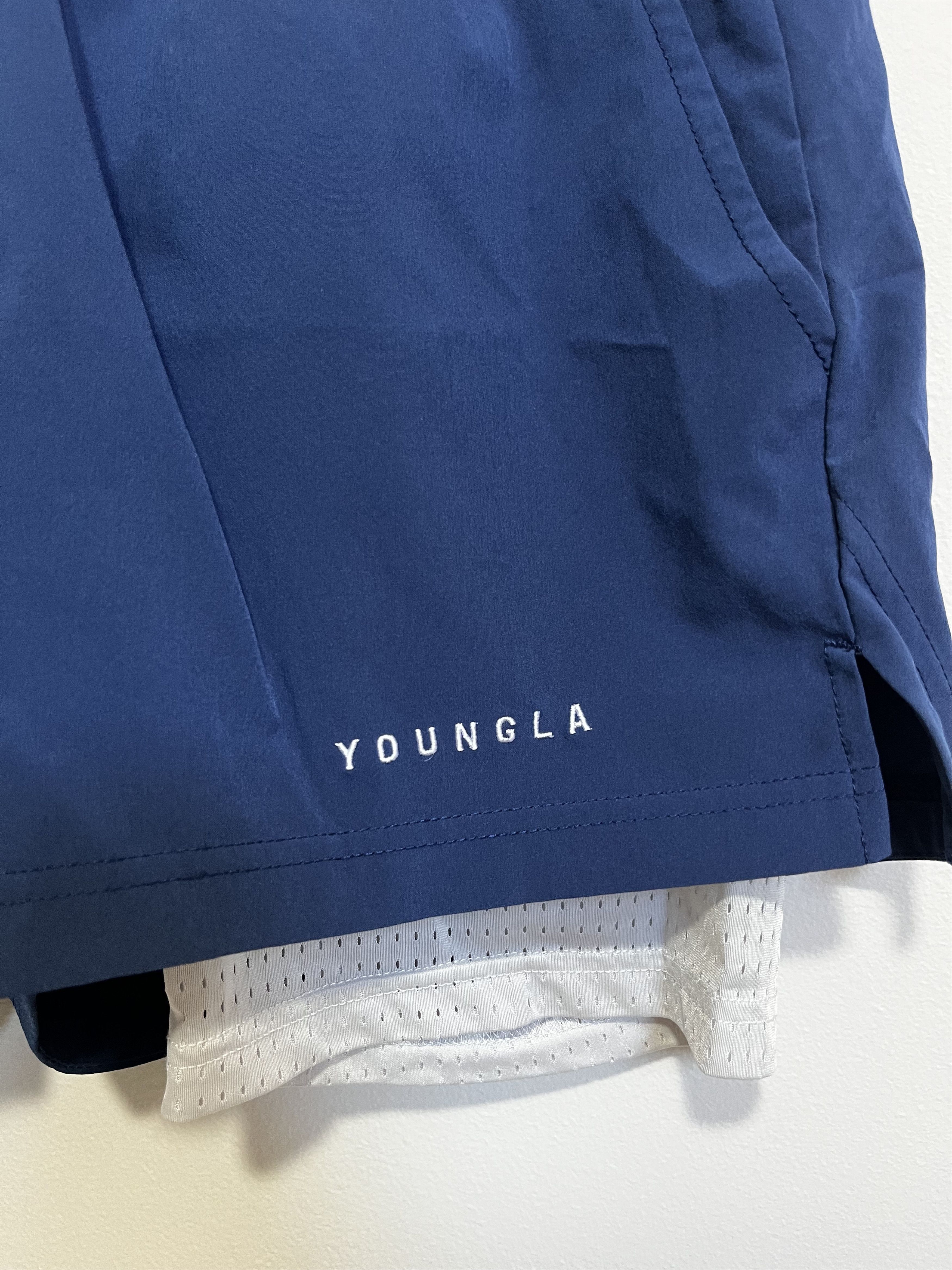 YoungLA YoungLA Training Shorts Navy Blue (Size M) 5" Inseam Size US 32 / EU 48 - 2 Thumbnail