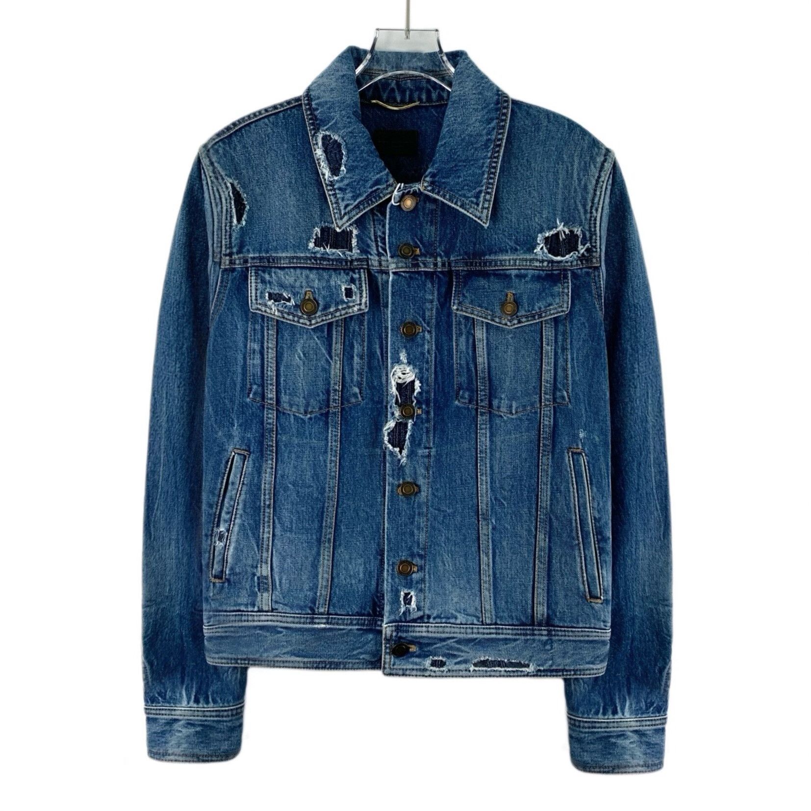 Saint Laurent Paris Saint Laurent Paris Blue Jacket XS Women Size XS / US 0-2 / IT 36-38 - 1 Thumbnail