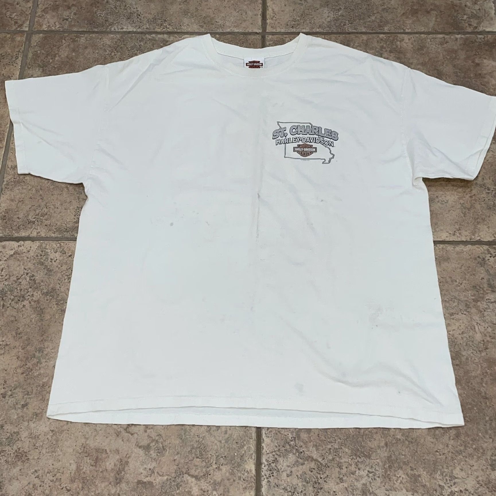 Harley Davidson Harley-davidson St. Charles graphic Tee Mens Size XL White T-Shirt Men XL Size US XL / EU 56 / 4 - 2 Thumbnail