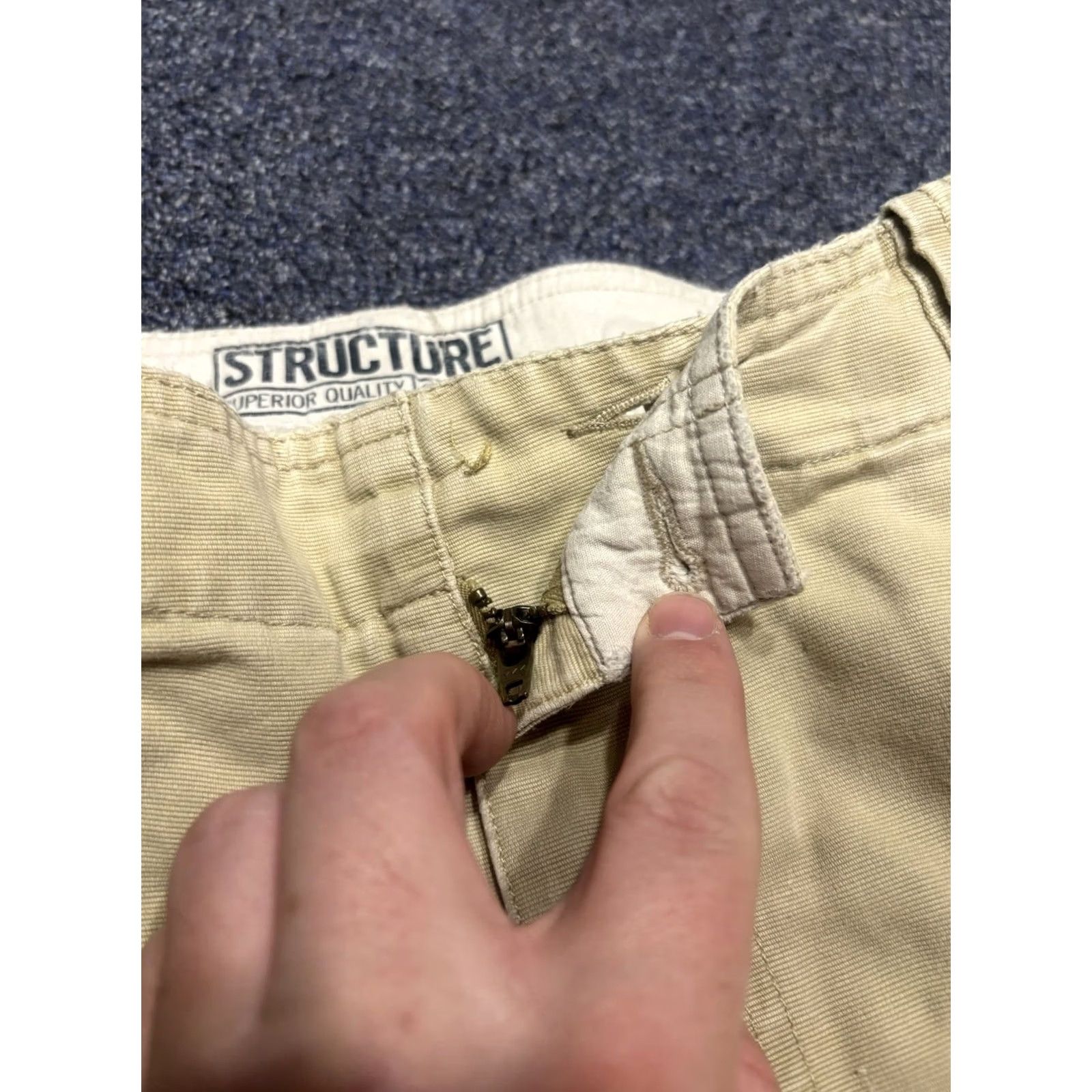 Thrasher VINTAGE Structure Pants Men 33X32 Brown Cargos Baggy Y2K Wide Skate Thrashed J6 Green Size US 33 - 3 Thumbnail