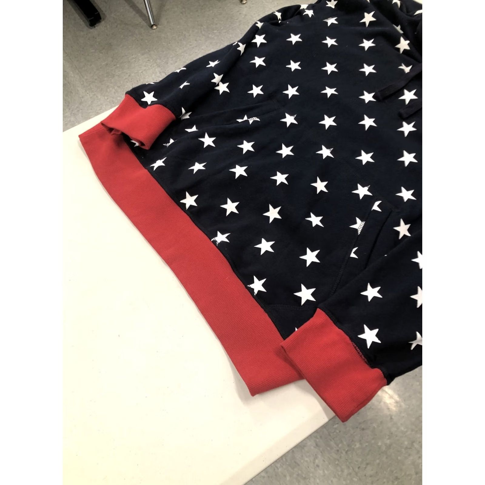Vintage Parish Nation Hoodie Red White Blue Stars Flag Jacket Mens XL Lacrosse Champion Size US XL / EU 56 / 4 - 5 Thumbnail