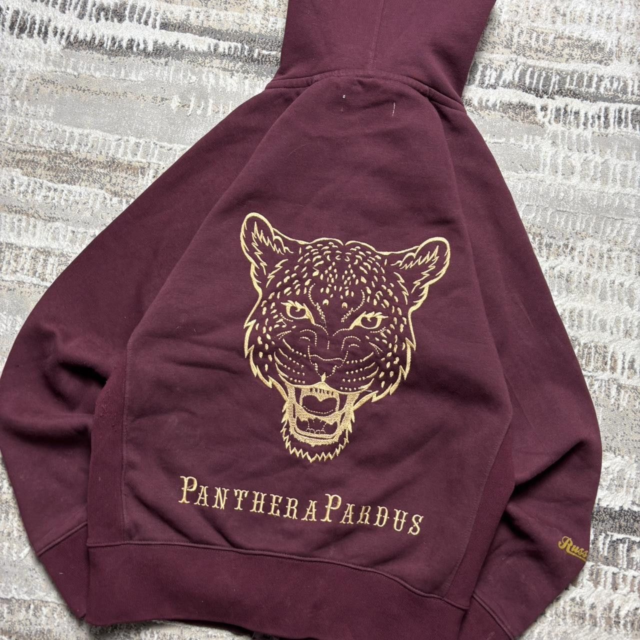 Japanese Brand 00s Embroidered Hoodie Burgundy M Size US M / EU 48-50 / 2 - 2 Thumbnail