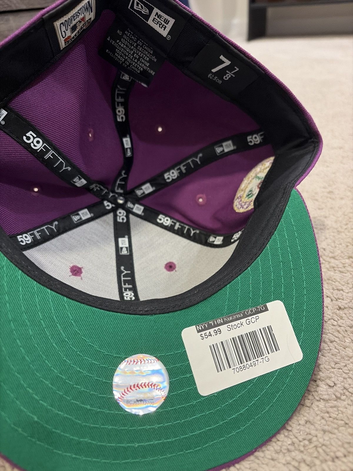 New Era NWT, New Era MLB NY Yankees Hat Size 7 7/8 Size ONE SIZE - 3 Thumbnail