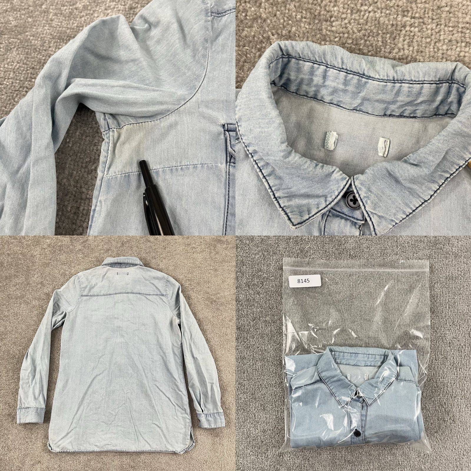 Athleta ATHLETA Shirt Womens Shirt Popover Light Blue Chase Chambray Shirt Small/Medium Casual Womens Size S / US 4 / IT 40 - 8 Thumbnail