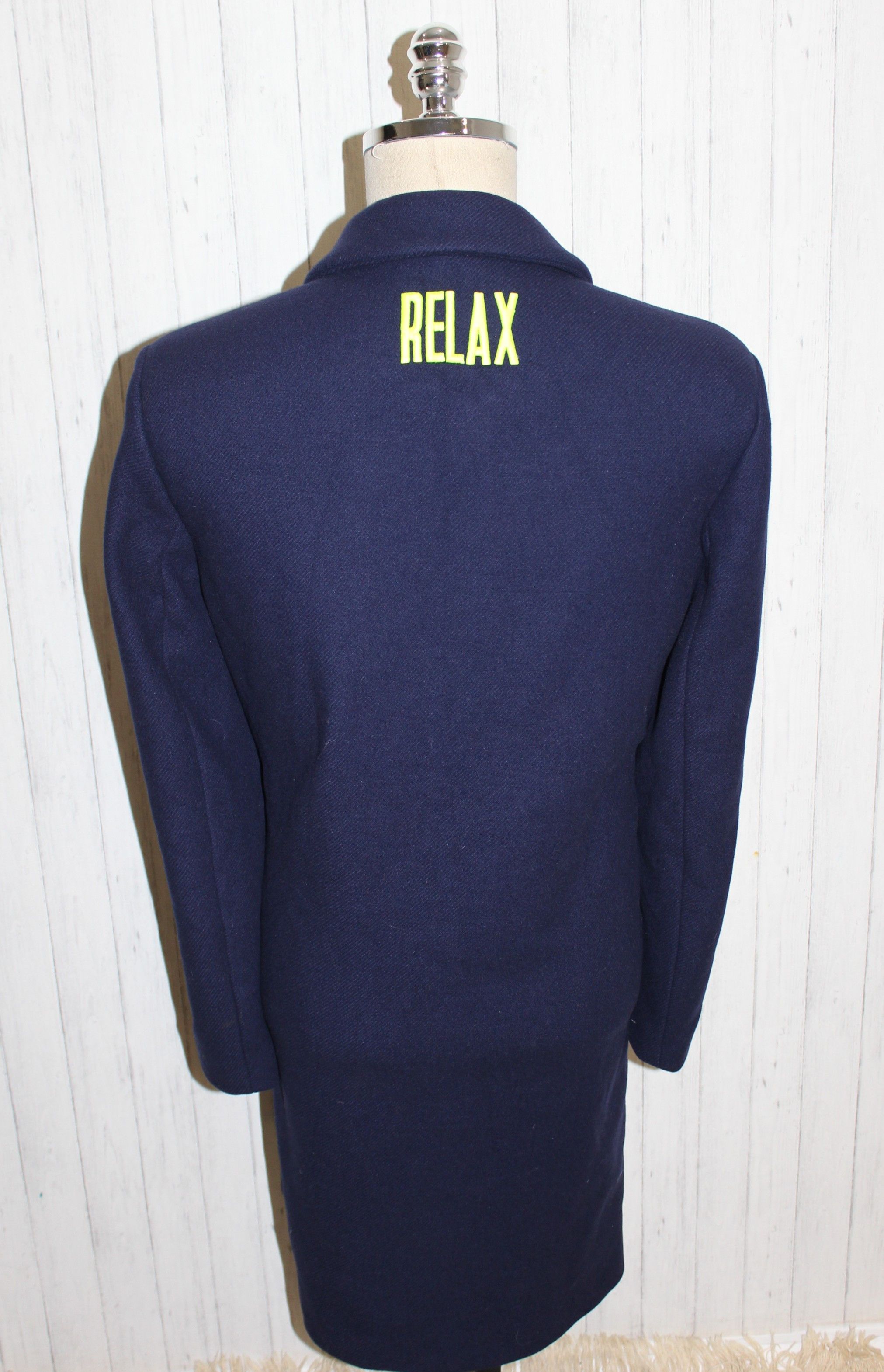 Love Moschino Love Moschino Blue Wool Coat Size UK 12 US 8 Size M / US 6-8 / IT 42-44 - 5 Thumbnail
