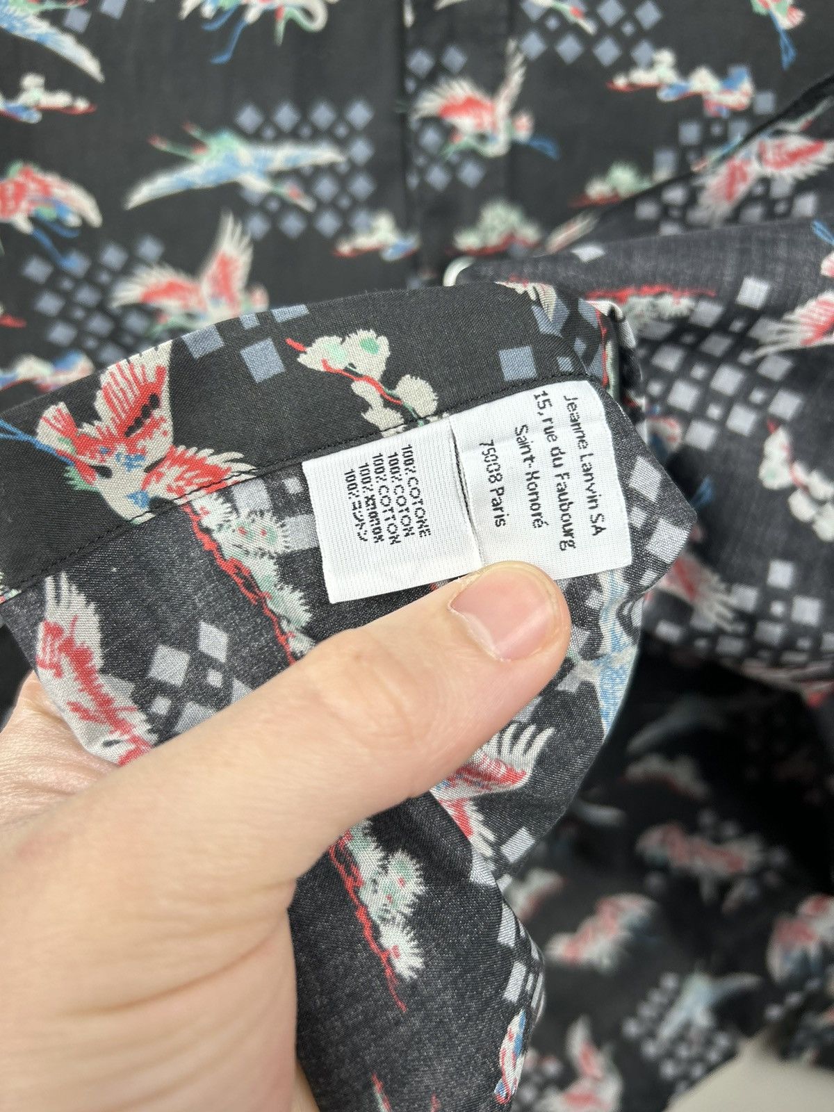 Lanvin Lanvin Evolutive Cranes Print Shirt Size US M / EU 48-50 / 2 - 14 Thumbnail