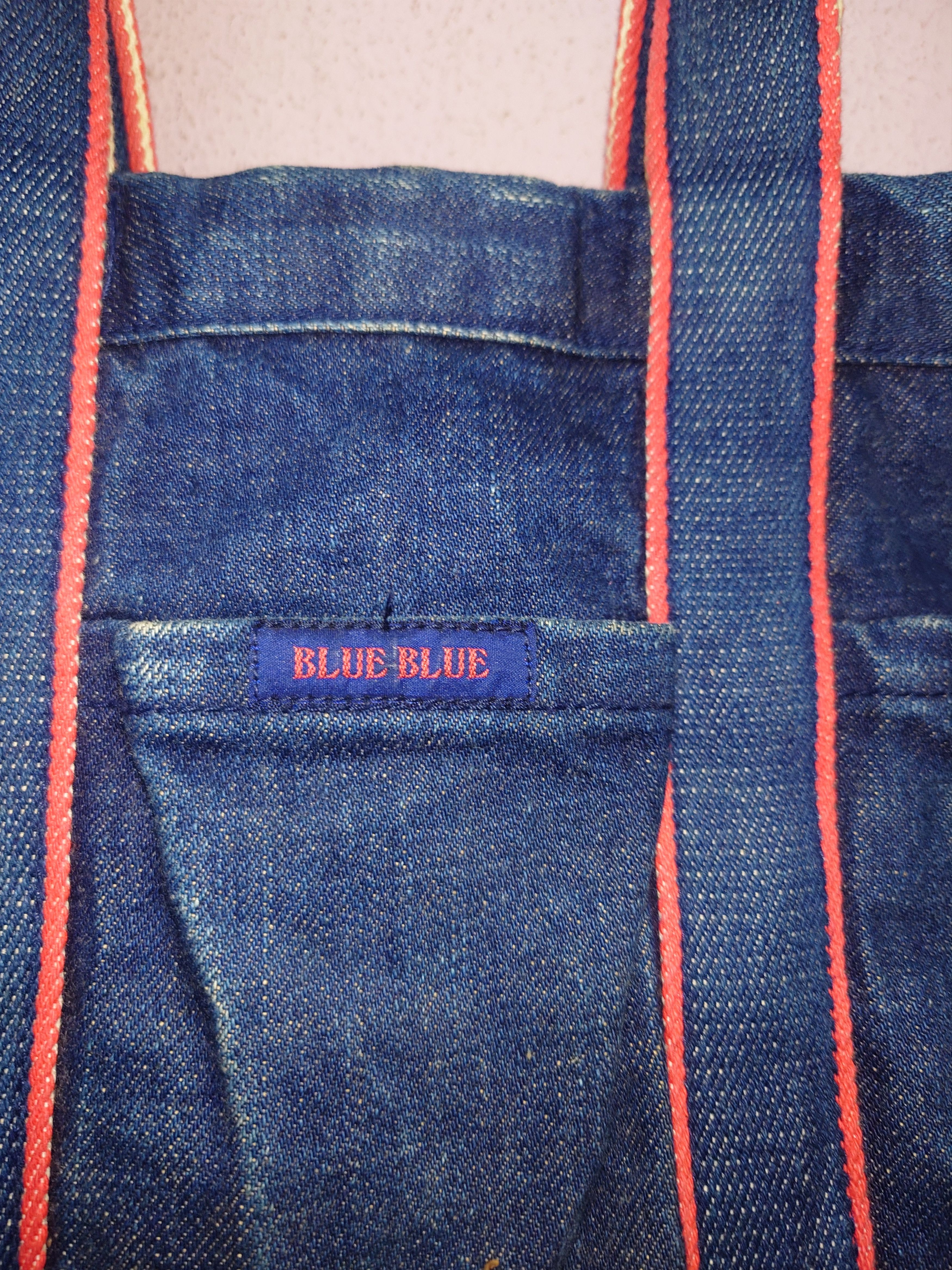 Blue Blue Japan Vintage BLUE BLUE Japan Indigo Denim Multi-Pocket Tote Bag Size ONE SIZE - 2 Thumbnail