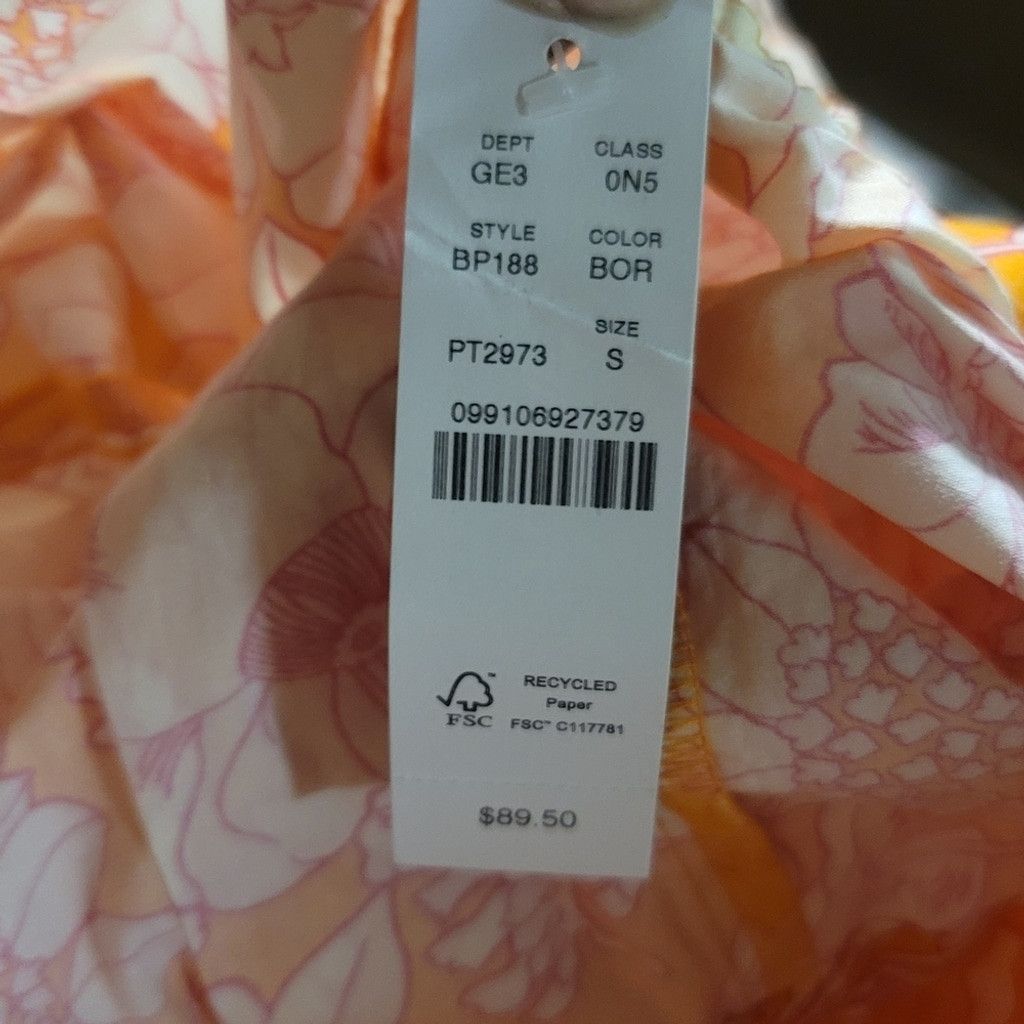 J.Crew Tie-Front Cotton Poplin Midi Dress in Orange Floral Size S / US 4 / IT 40 - 8 Thumbnail