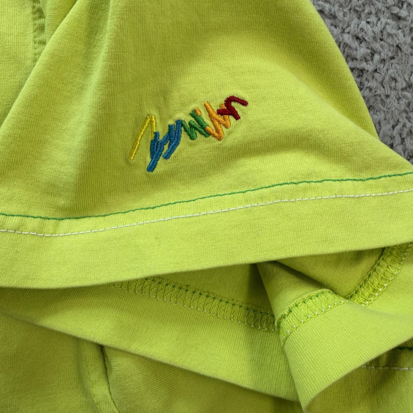 Coogi Vintage Y2K Coogi Embroidered Neon Lime T Shirt 4XL Size US XXL / EU 58 / 5 - 9 Thumbnail