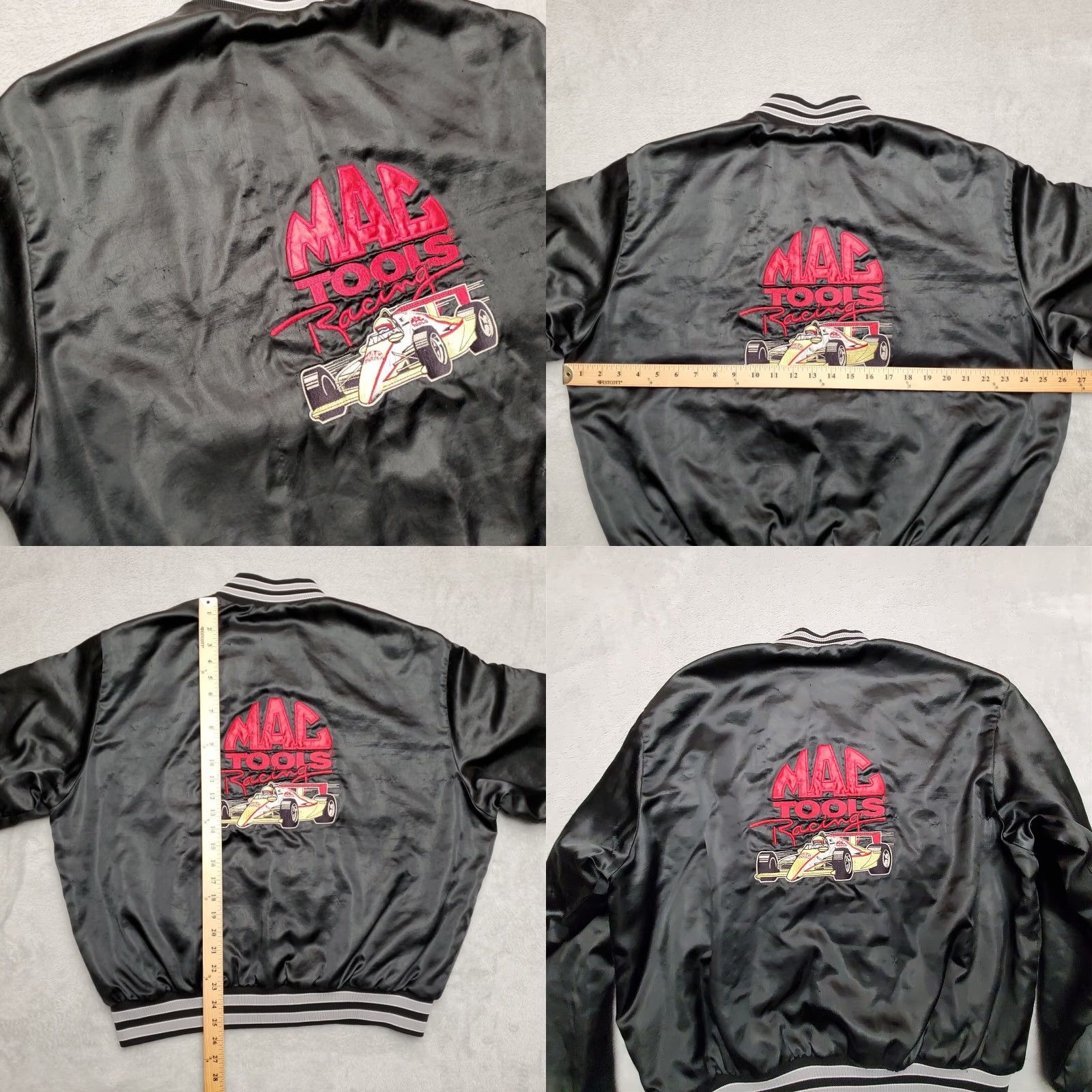 Vintage VINTAGE Mac Tools Jacket Mens XL Black Satin Racing Swingster Made in USA Indy Size US XL / EU 56 / 4 - 10 Thumbnail