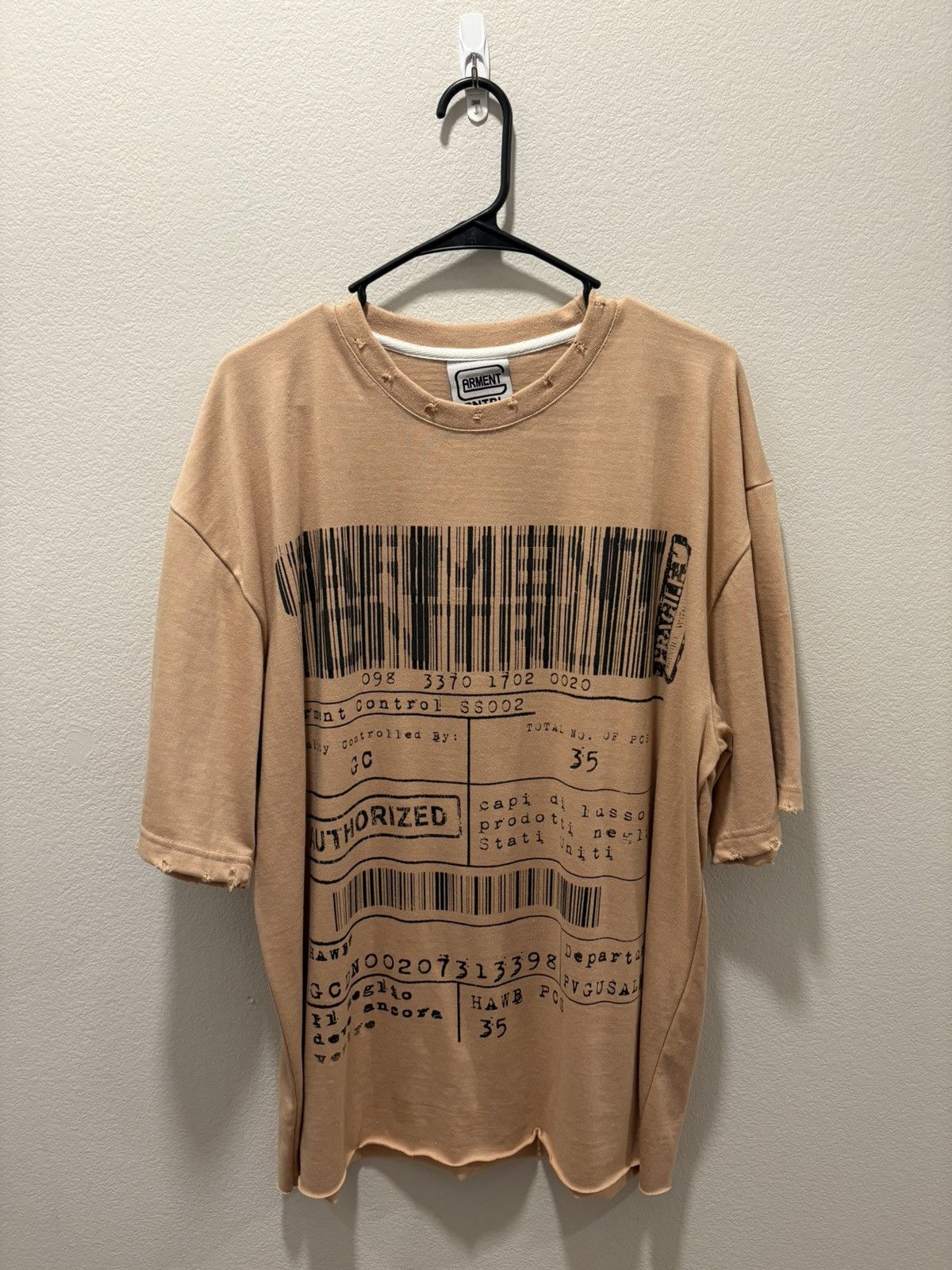 Other Garment Cntrl Barcode Tee Size US XL / EU 56 / 4 - 1 Thumbnail
