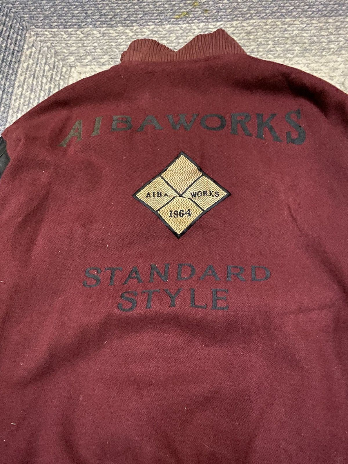 Japanese Brand VINTAGE AIBAWORKS LEATHER ARM WOOL BODY Size US L / EU 52-54 / 3 - 5 Thumbnail