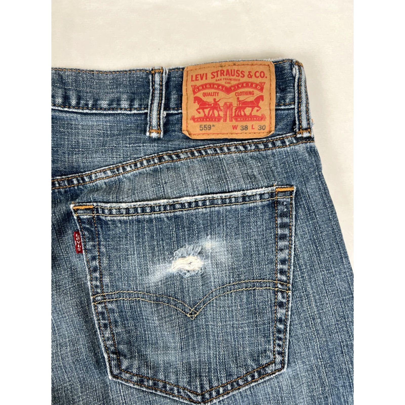 Levi's Levi's 559 Jeans Relaxed Straight Denim 38 x 30 Blue Cotton USA 90s Vintage? No, Not Vintage Size US 38 / EU 54 - 5 Thumbnail