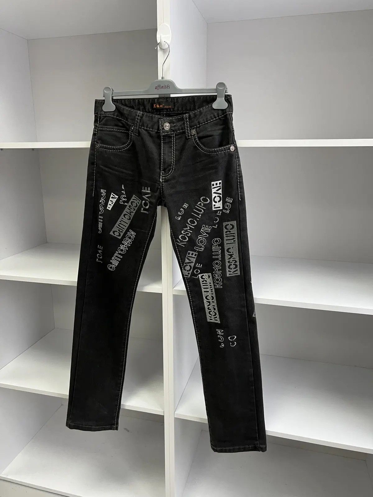 Japanese Brand × Vintage Vintage Kosmolupo Y2K Japanese Style Archival Black Pants Size US 30 / EU 46 - 4 Thumbnail