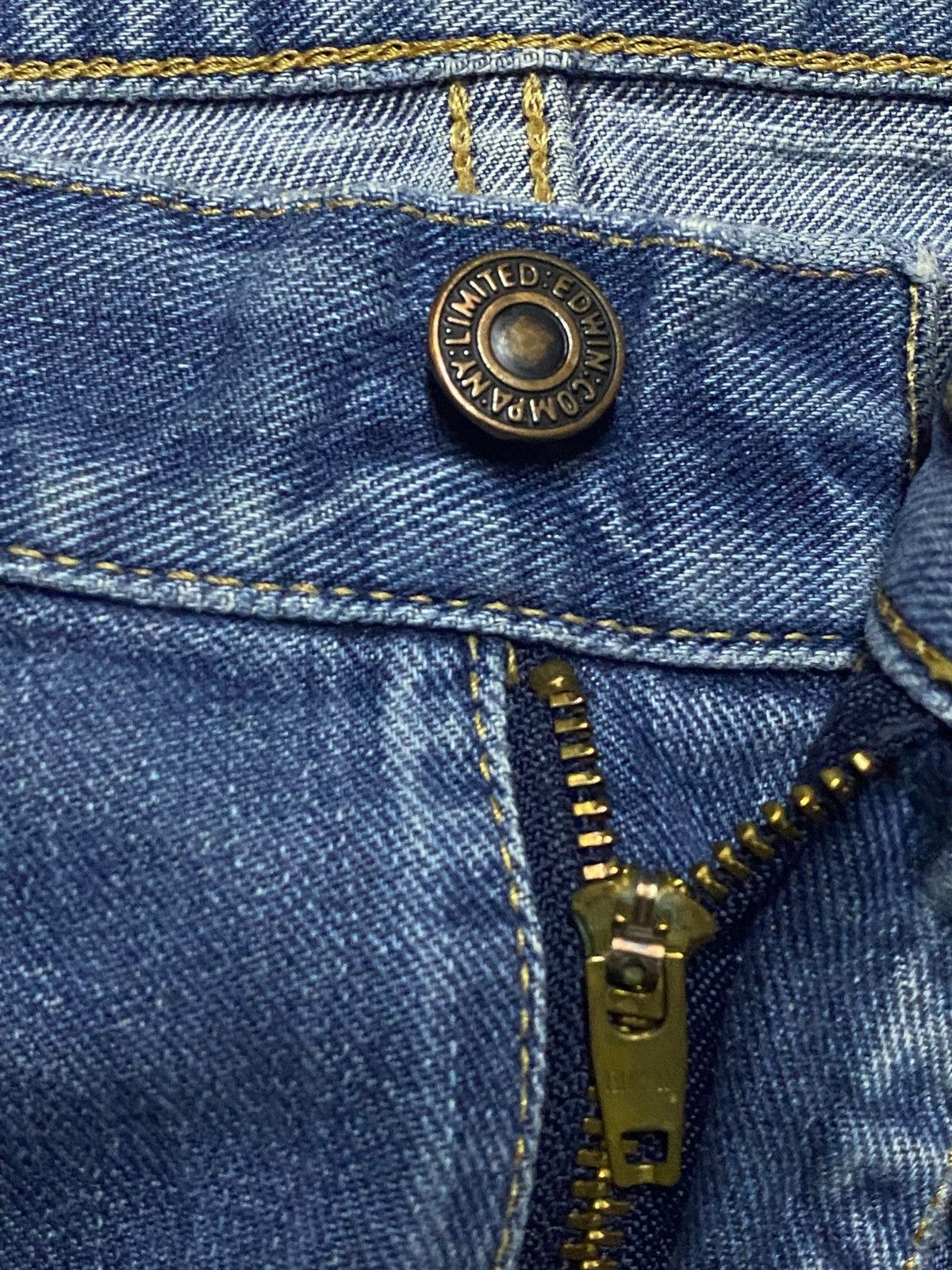 Japanese Brand Vintage Japanese Brand Edwin 703 Blue Wash Distressed Jeans Size US 30 / EU 46 - 8 Thumbnail