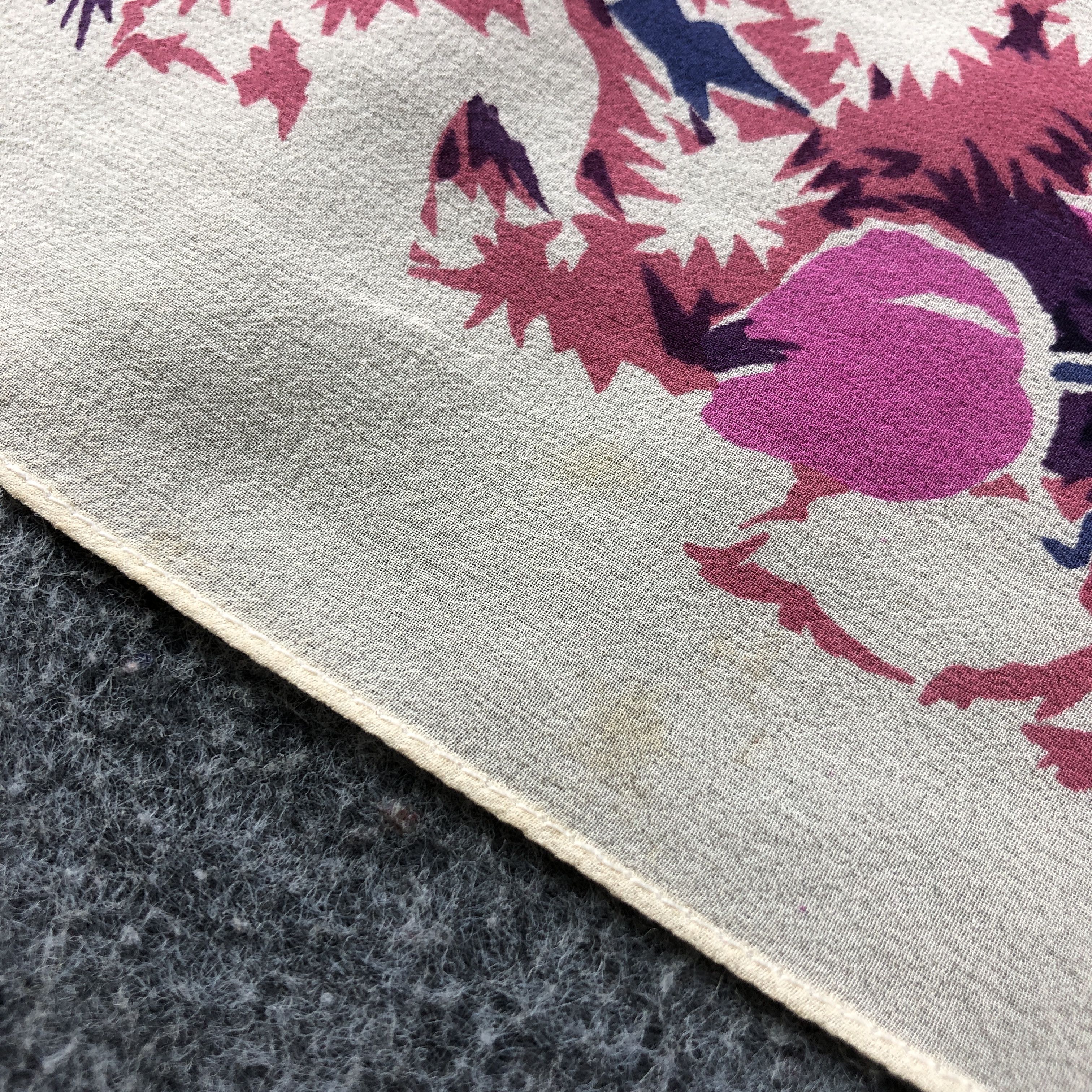 Japanese Brand Renata Floral Silk Stole Silk Scarf M1114 Size ONE SIZE - 8 Thumbnail
