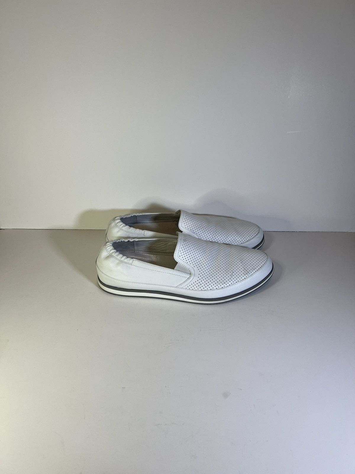 Prada Prada Leather Pique Slip-on St. Tropez sneakers in white Size US 7.5 / EU 40-41 - 4 Thumbnail